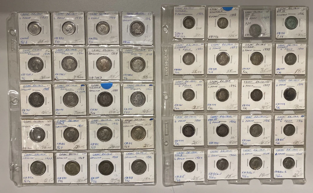 GREAT BRITAIN: LOT of 40 coins