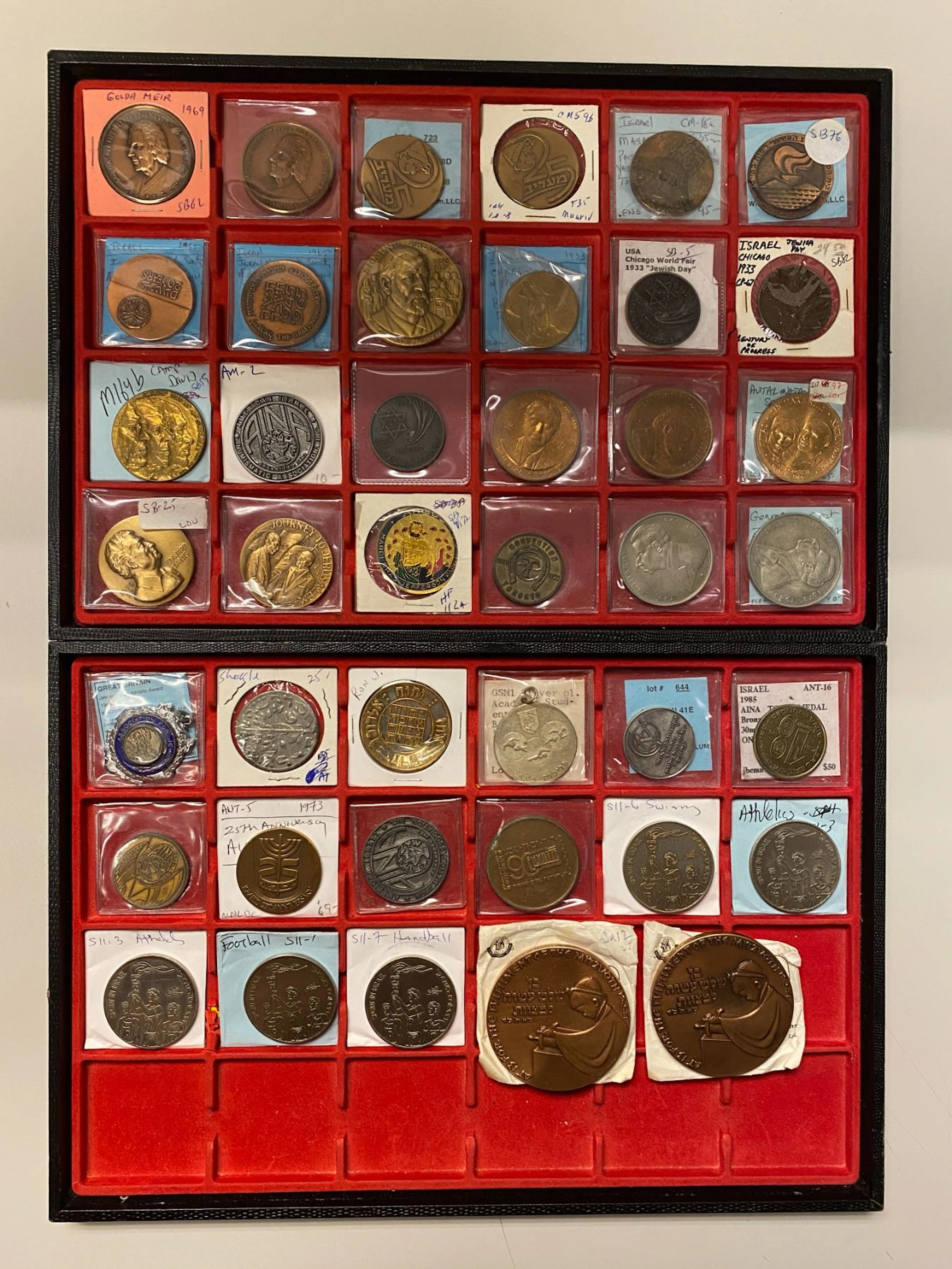 WORLDWIDE: LOT of 78 exonumia items
