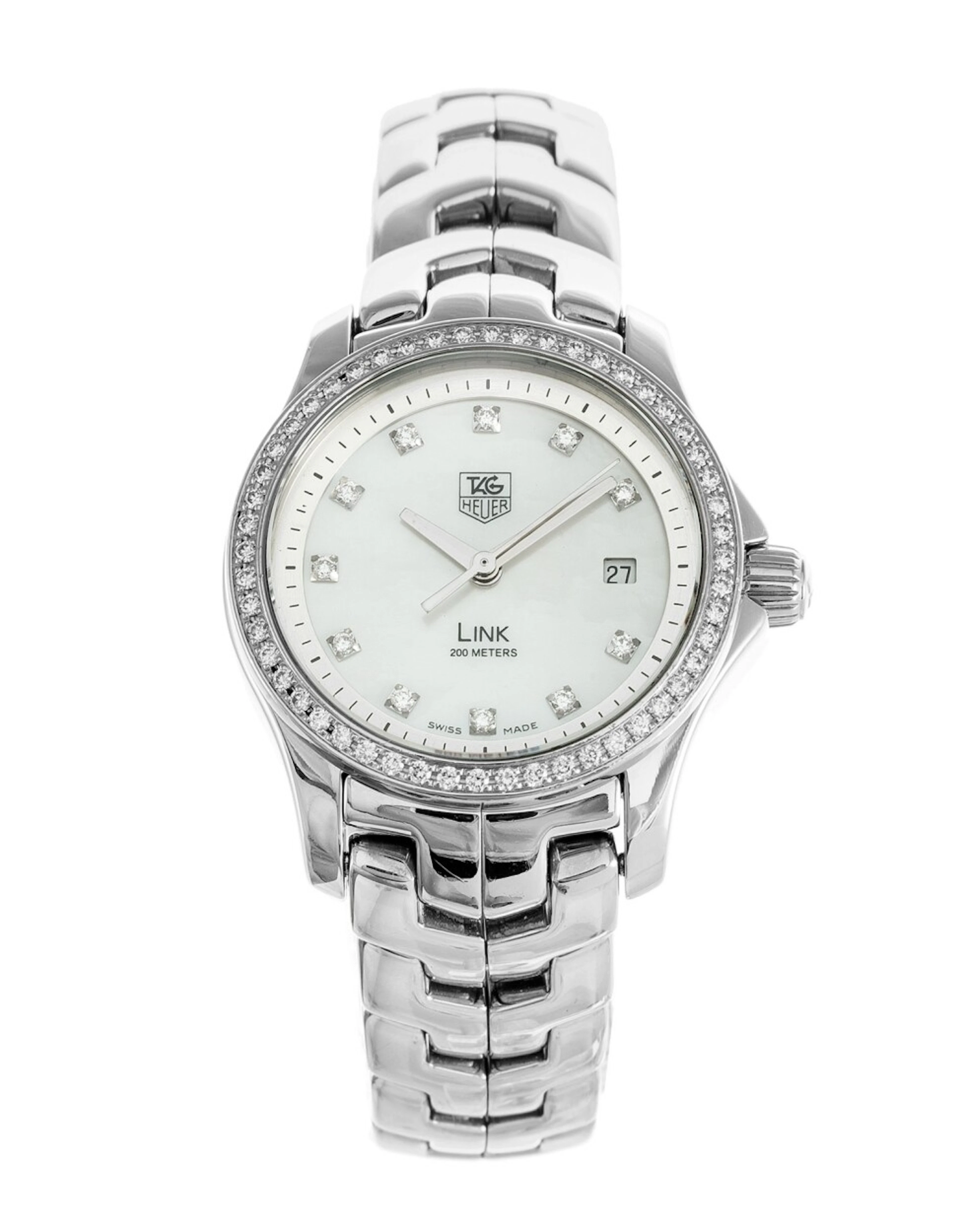 TAG Heuer Link 27.3 mm Diamond Dial And Bezel WJF1319.BA0572 WJF1319.BA0572