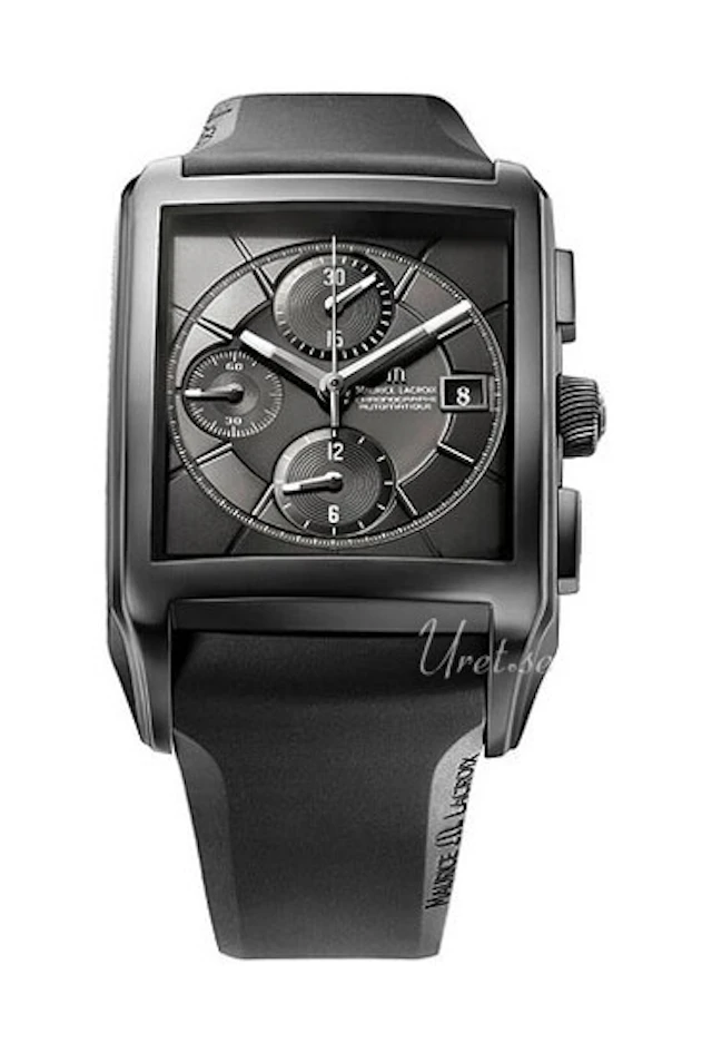 Maurice Lacroix Pontos Rectangulaire Chronographe Full Black PT6197-SS001-331