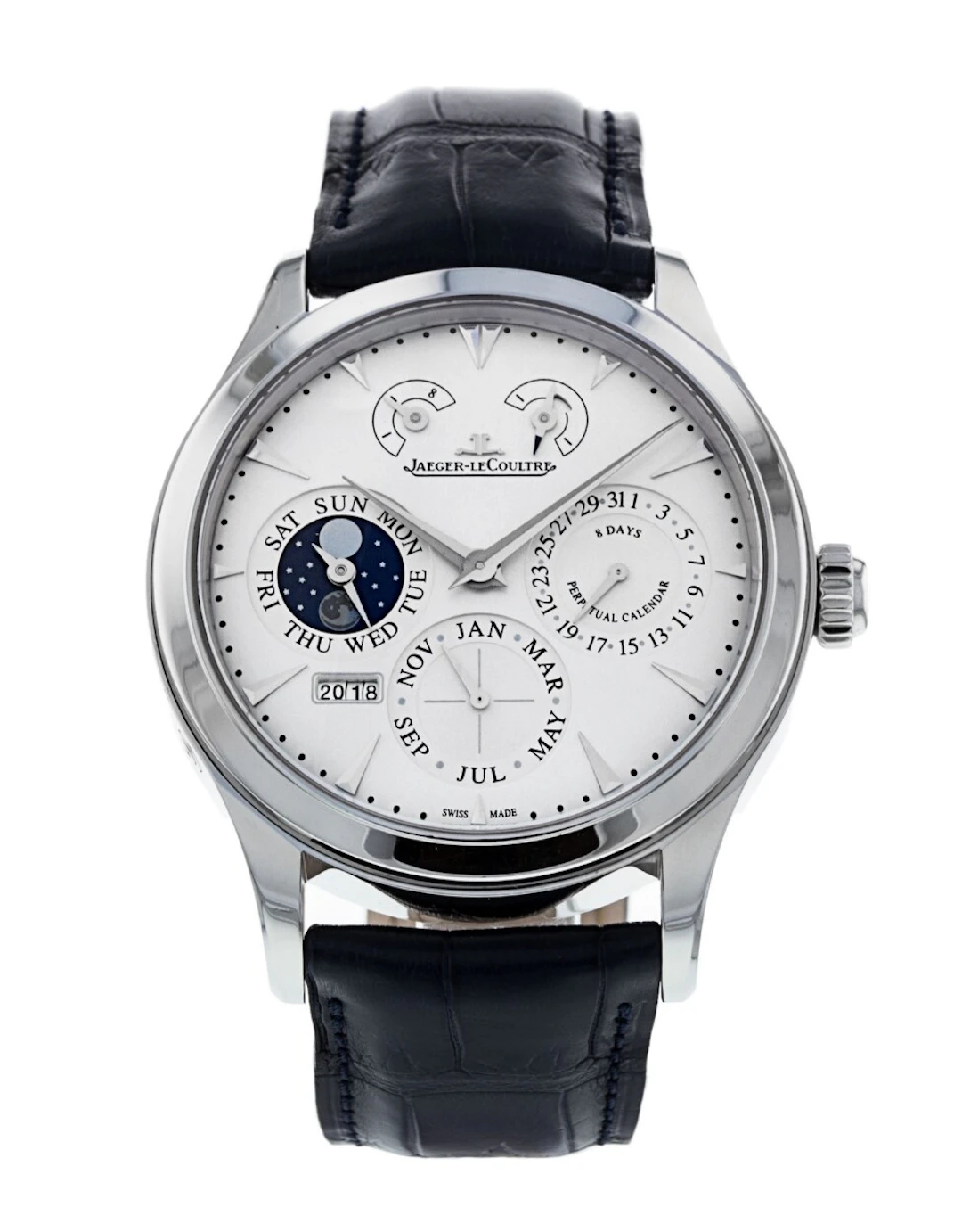 Jaeger LeCoultre Master Eight Days Perpetual Stainless Steel 1618420 1618420