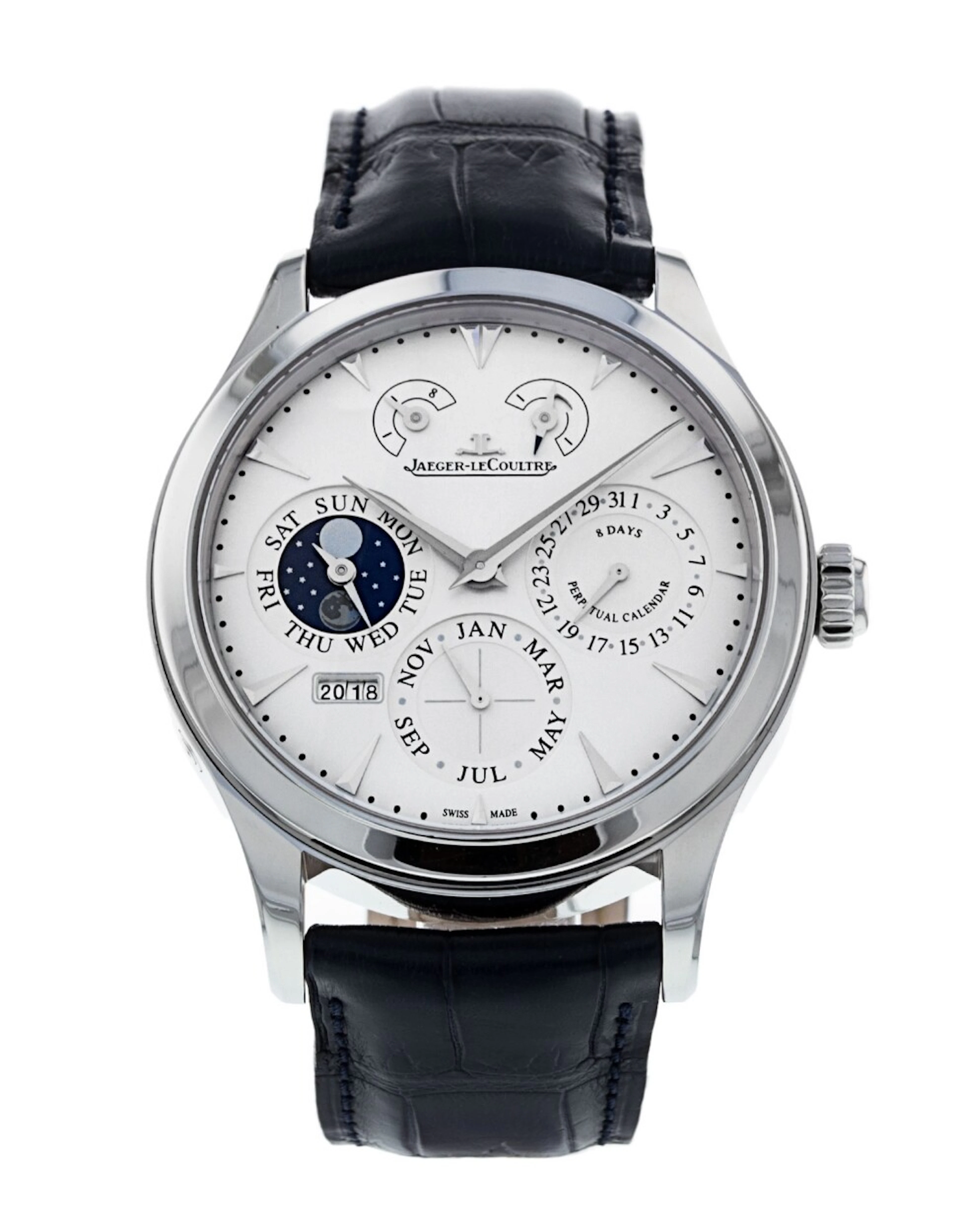 Jaeger LeCoultre Master Eight Days Perpetual Stainless Steel 1618420 1618420