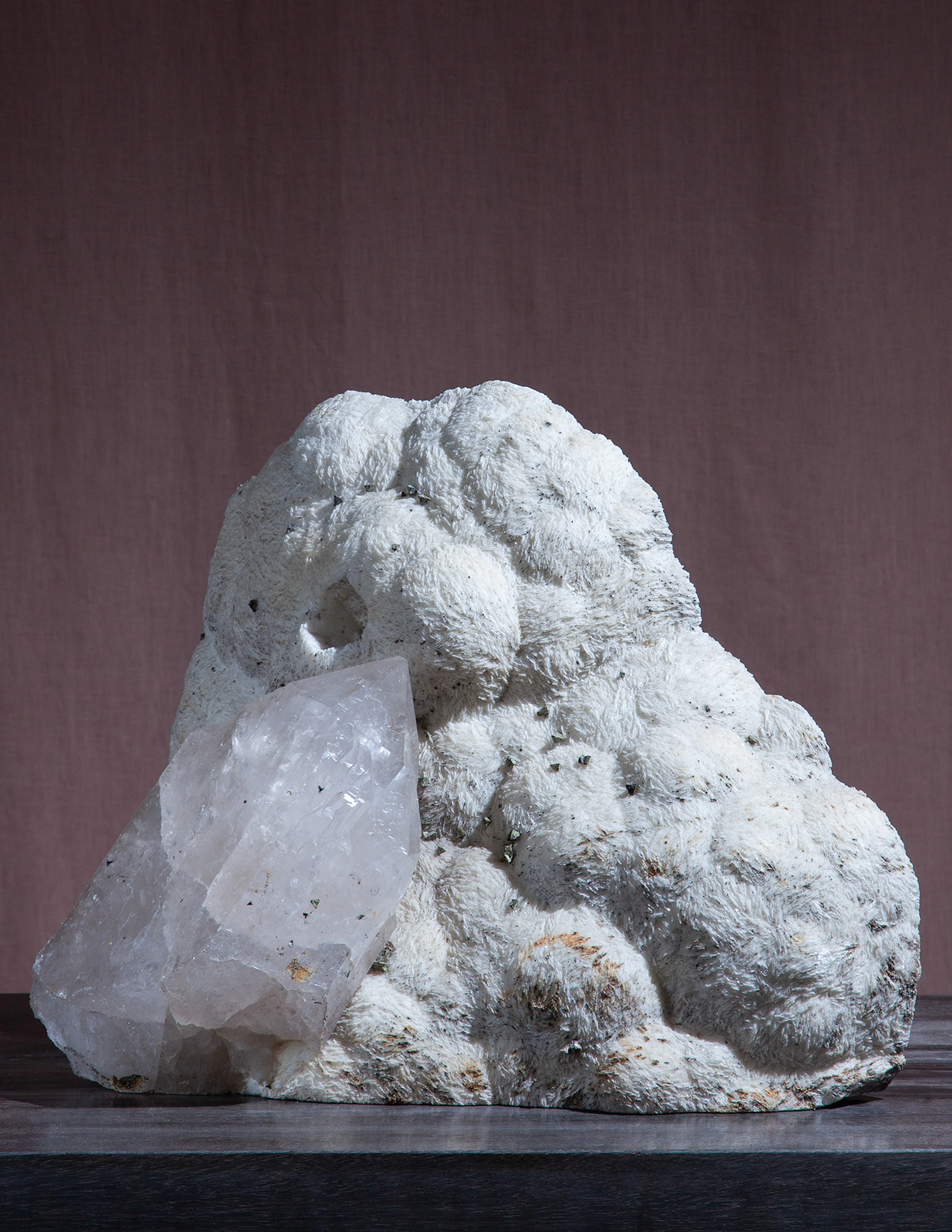 Quartz Crystal Point on a Large Albite Matrix
