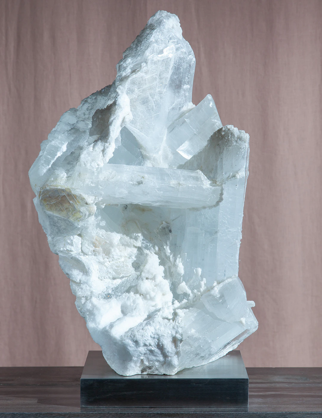 Large Mounted Raw Selenite