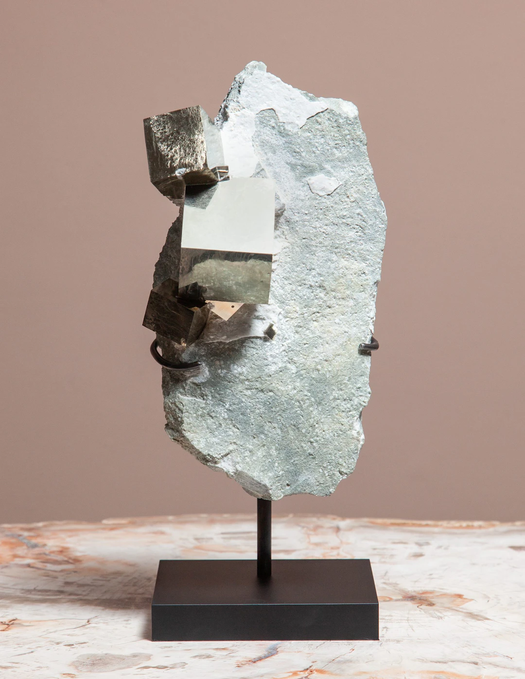Mounted Navajún Pyrite