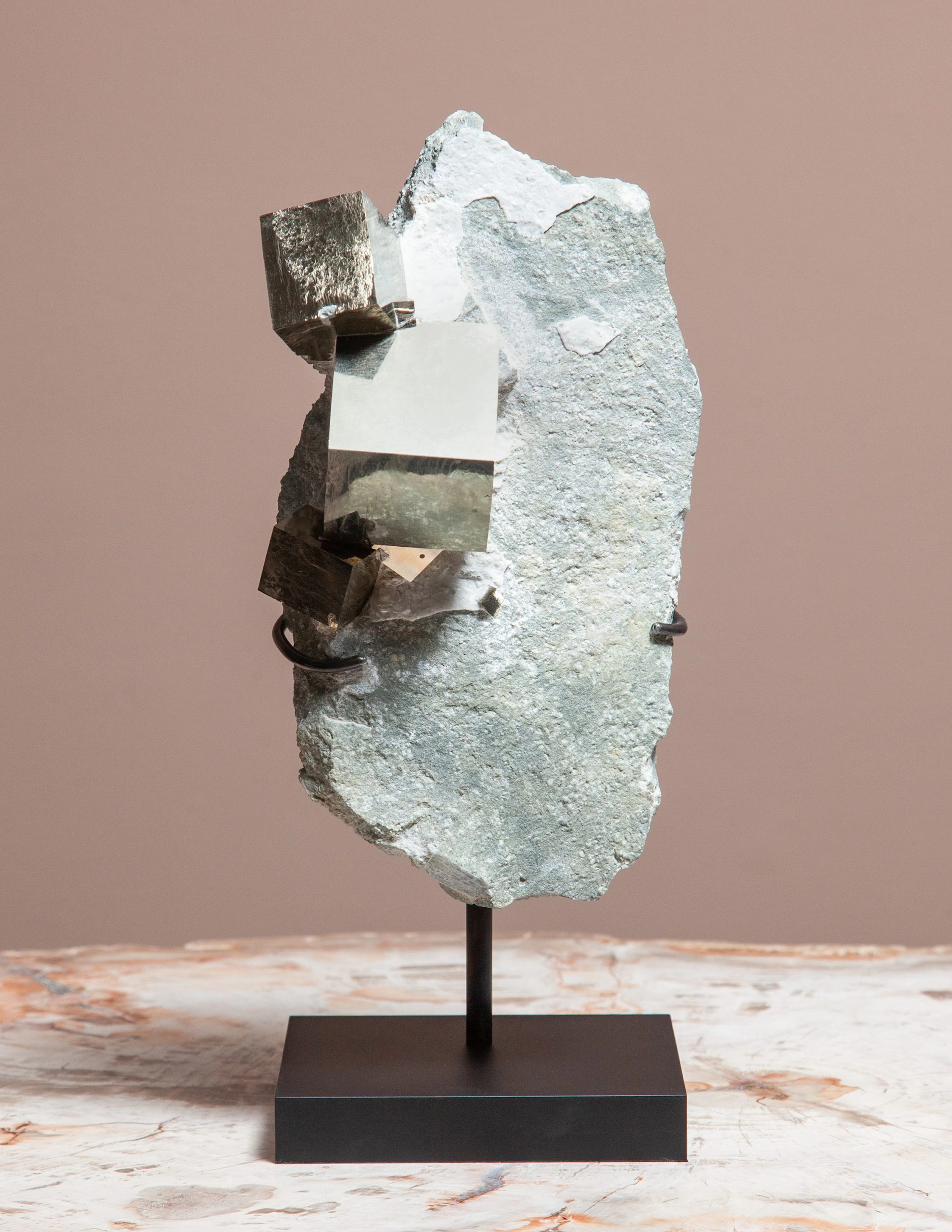 Mounted Navajún Pyrite