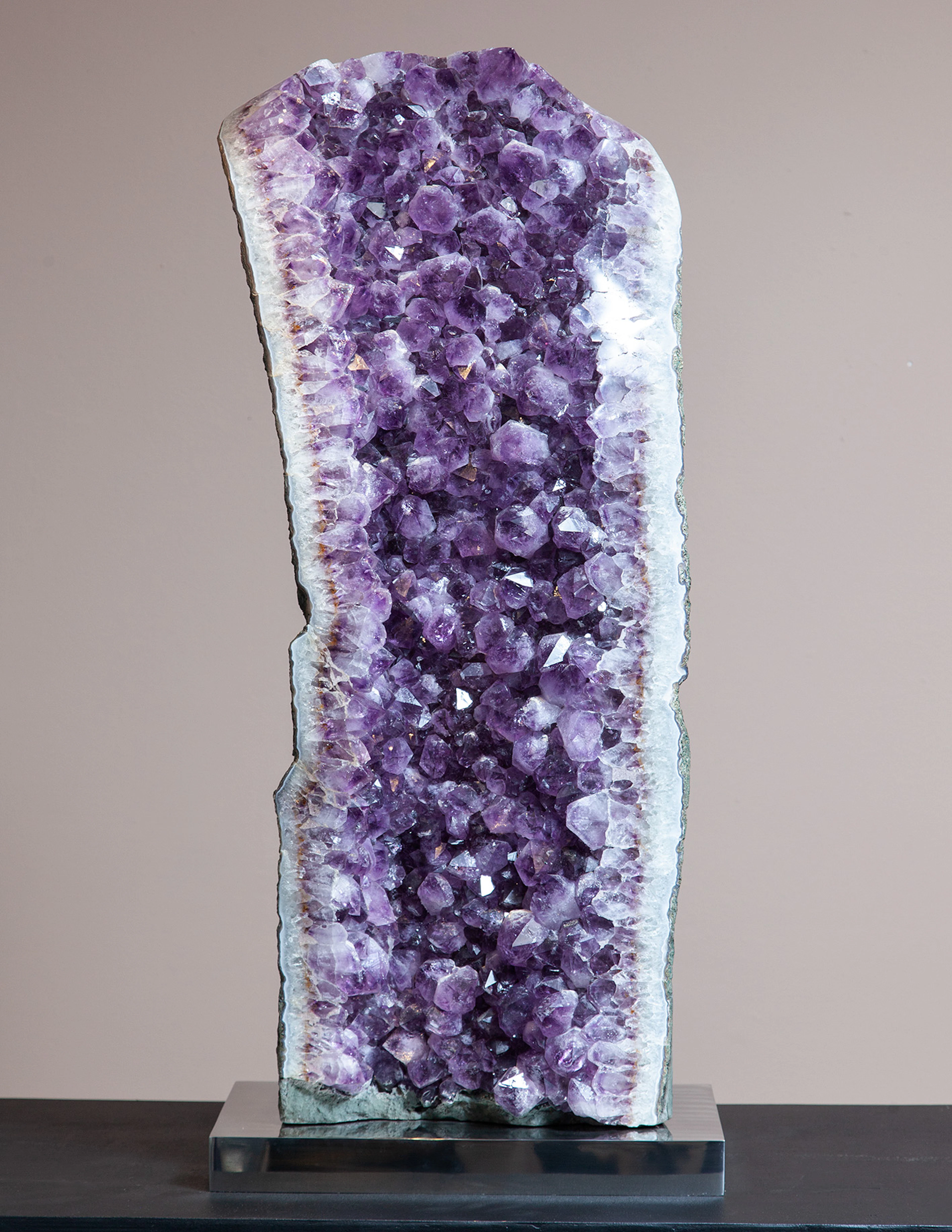 Large Mounted Amethyst Cluster
