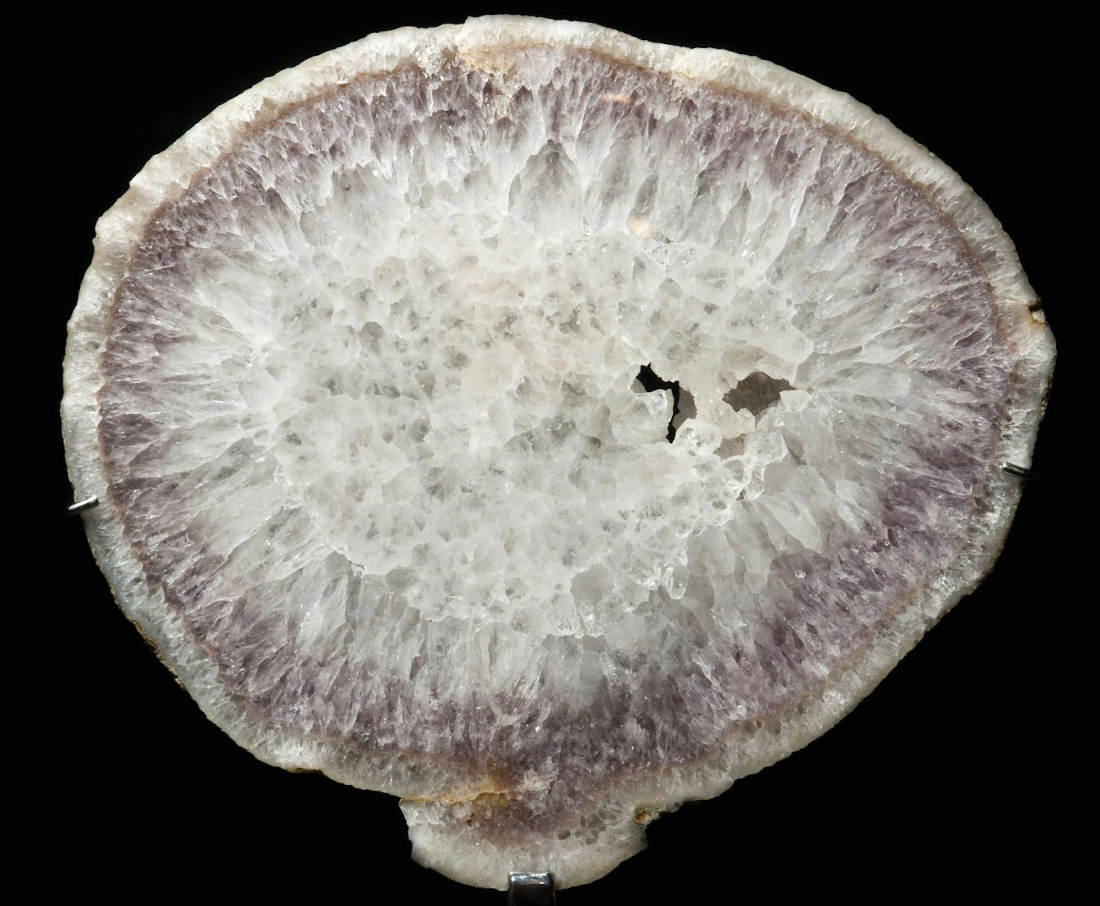 Amethyst & Quartz Geode Slice