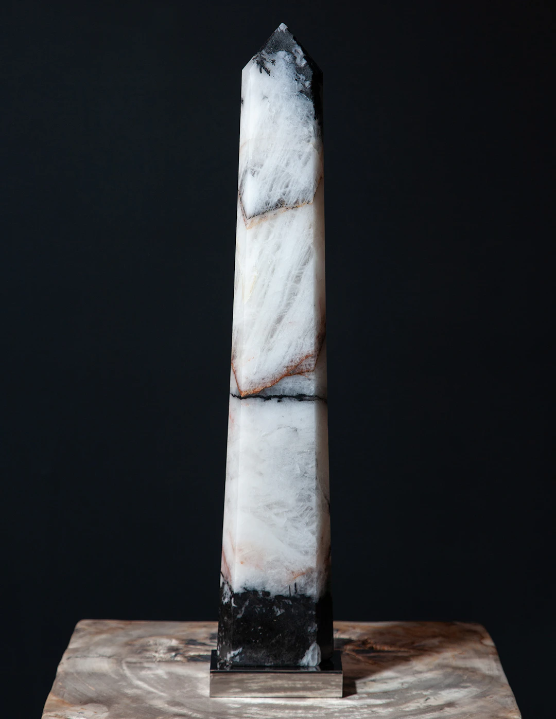 Mounted Quartz & Tourmaline Point