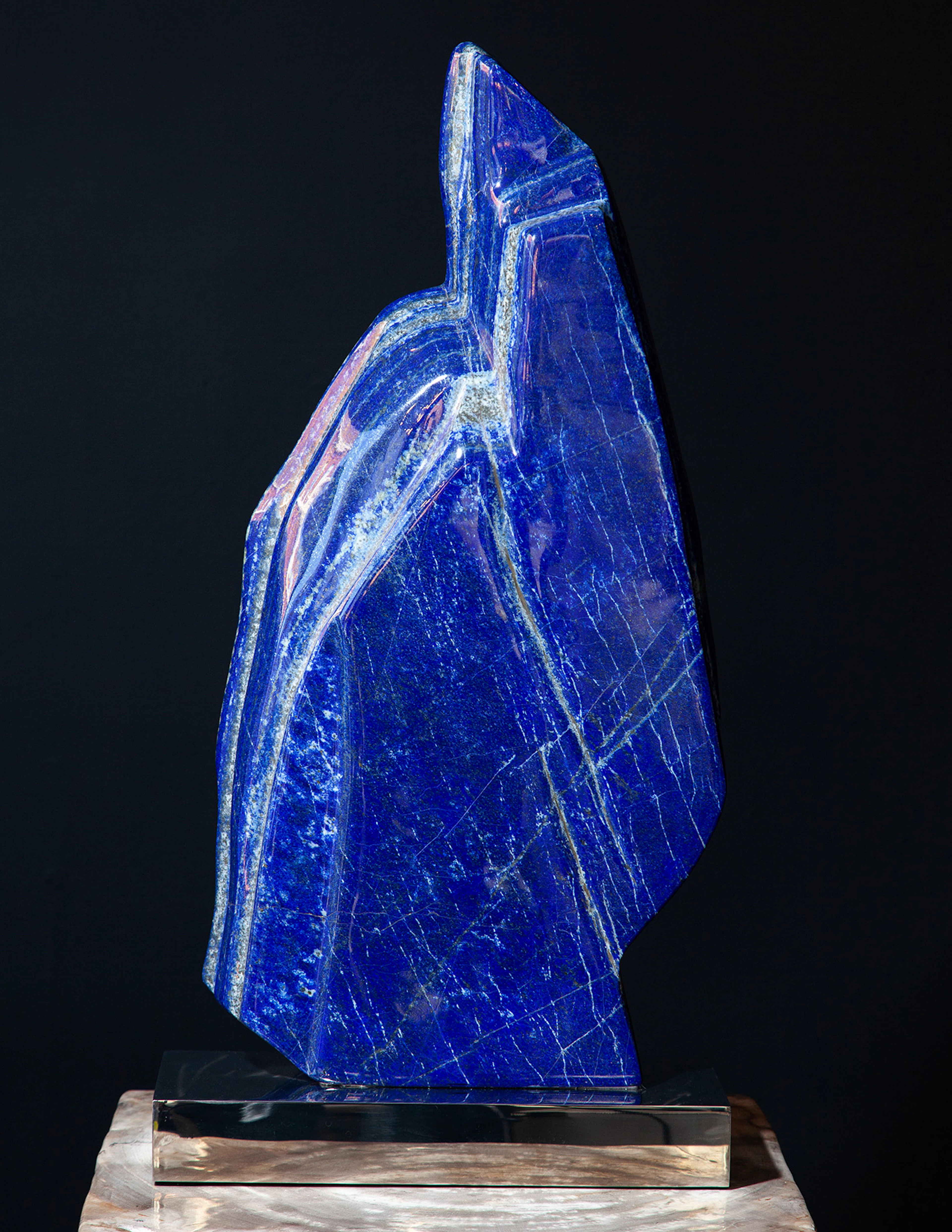 Mounted Lapis Lazuli Polished Freeform