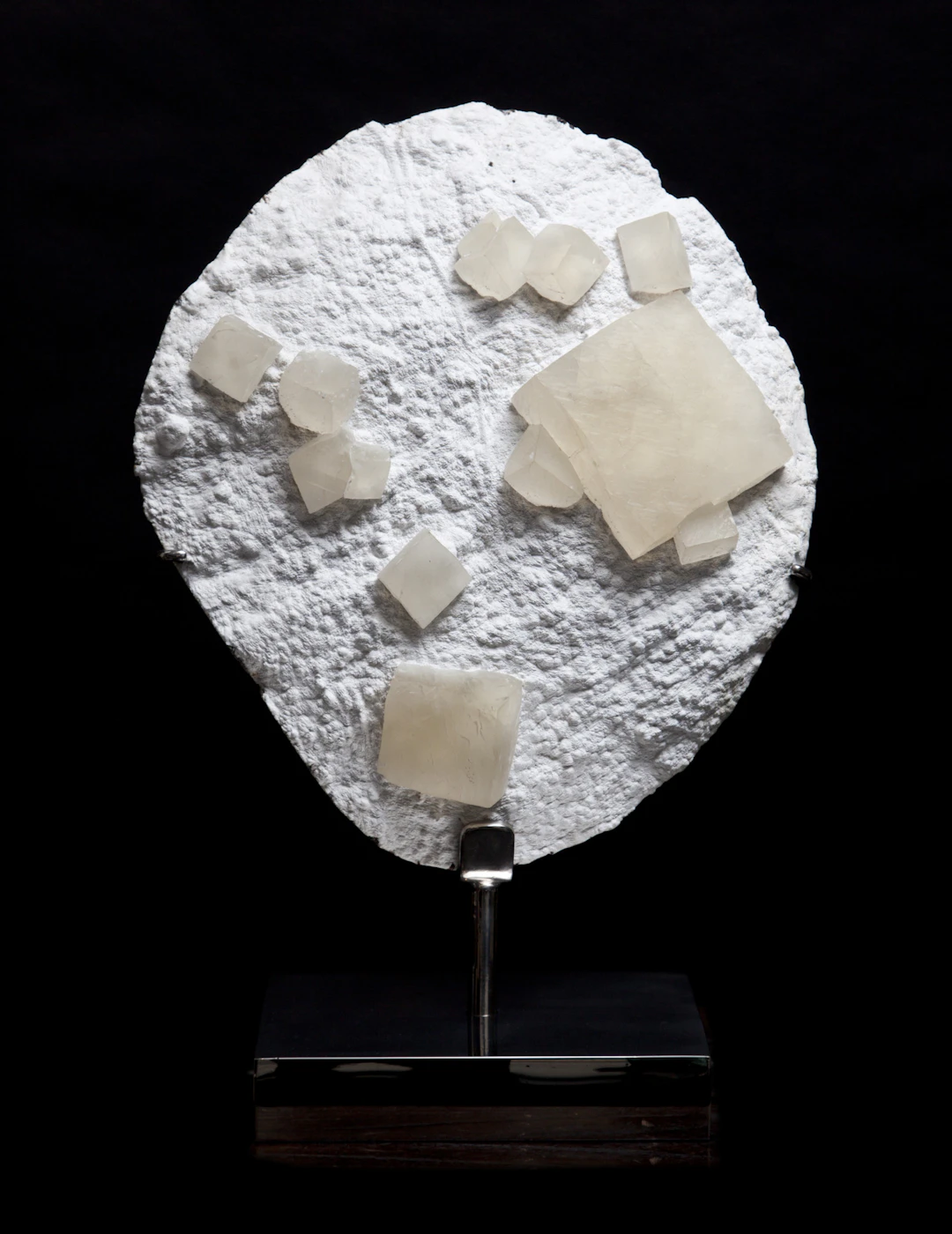 Rare Yellow Calcite Cubes on Mordenite Matrix