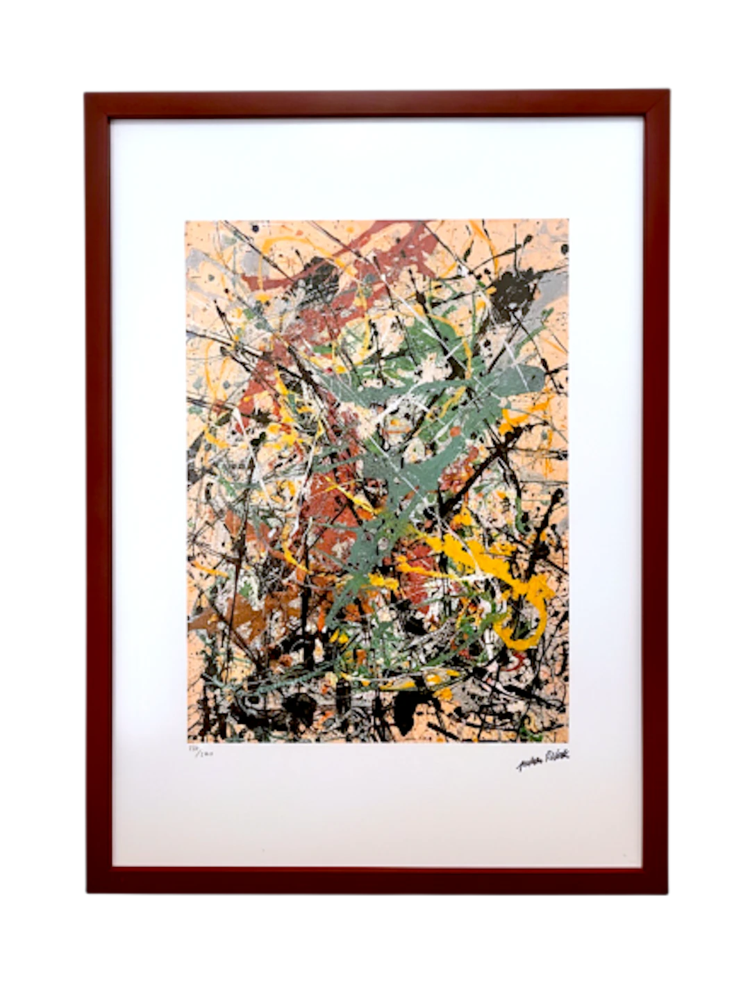 Jackson Pollock Framed Lithograph