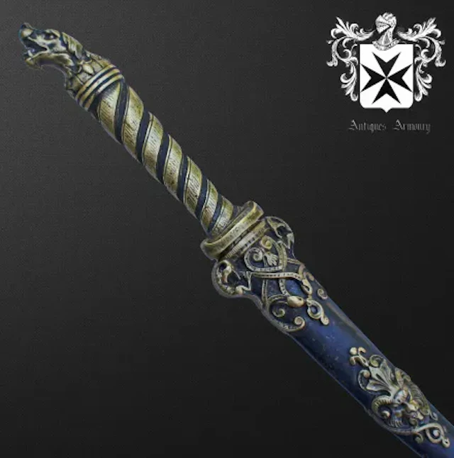 19th Century Italian Romantic dagger