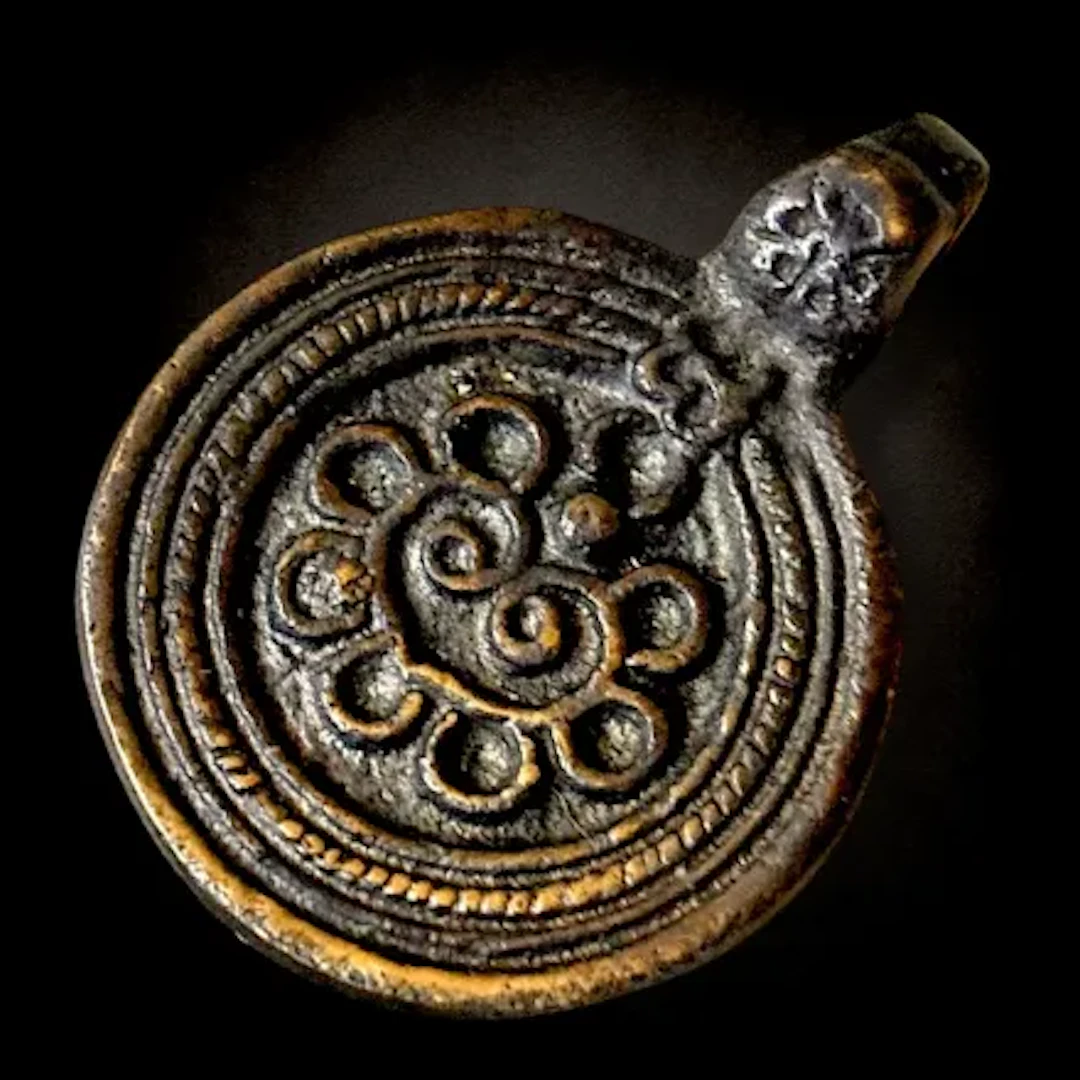 Medieval Alloy Disk Pendant