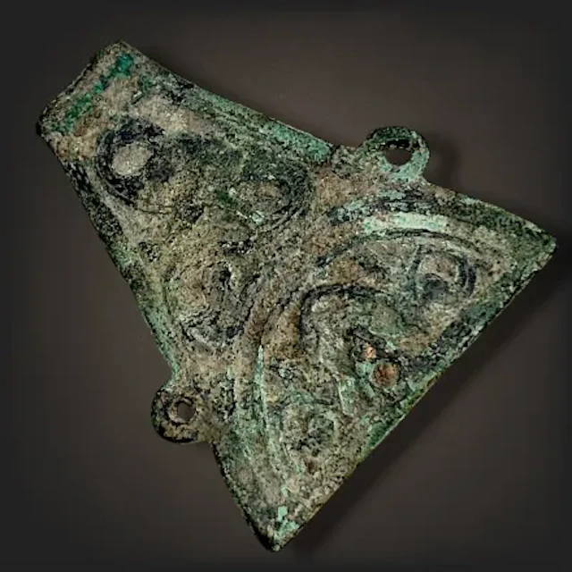 Bronze Medeival Merovingian Plaque Depicting Serpents Bigot Collection