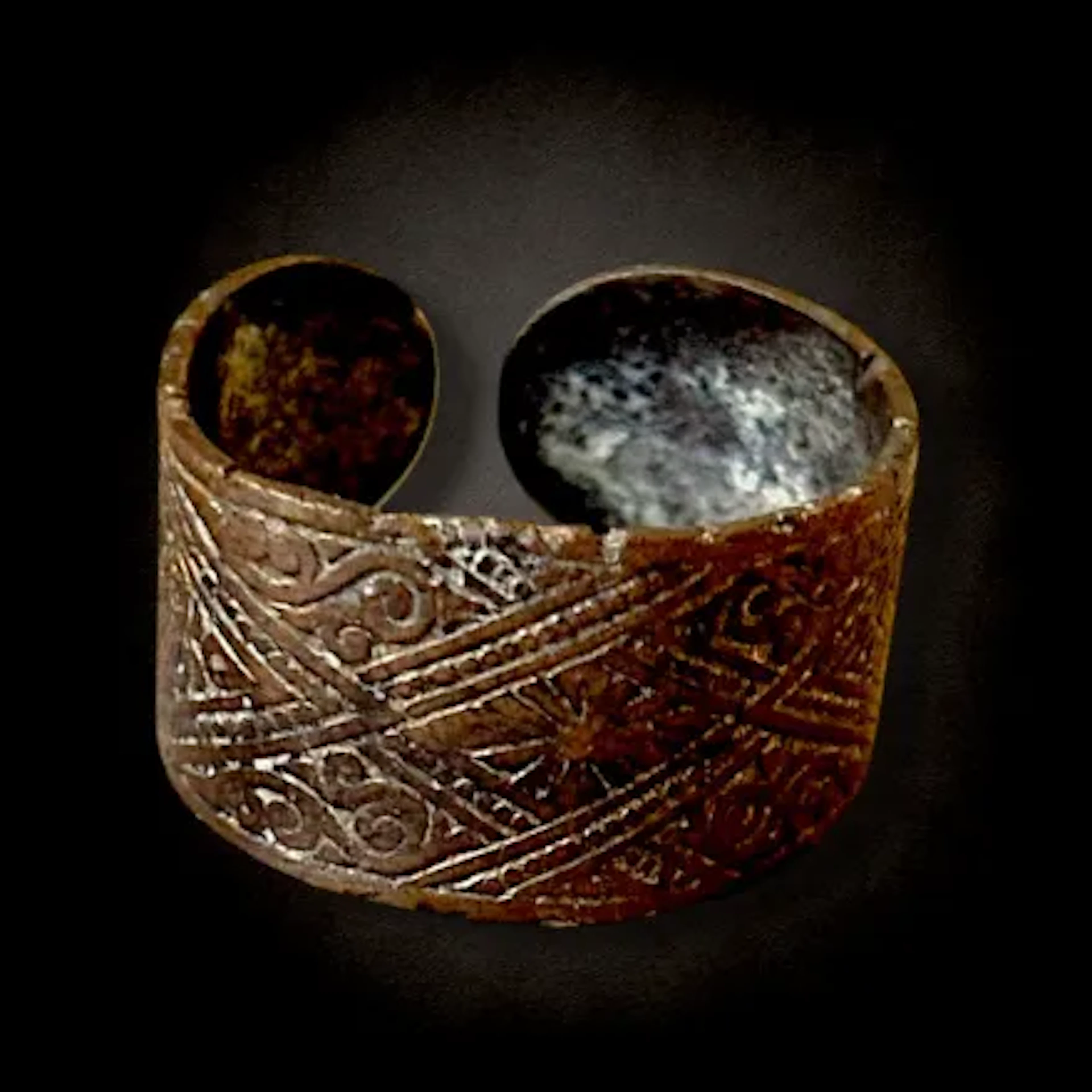 Medieval Viking / Celtic Copper Sheet Ring