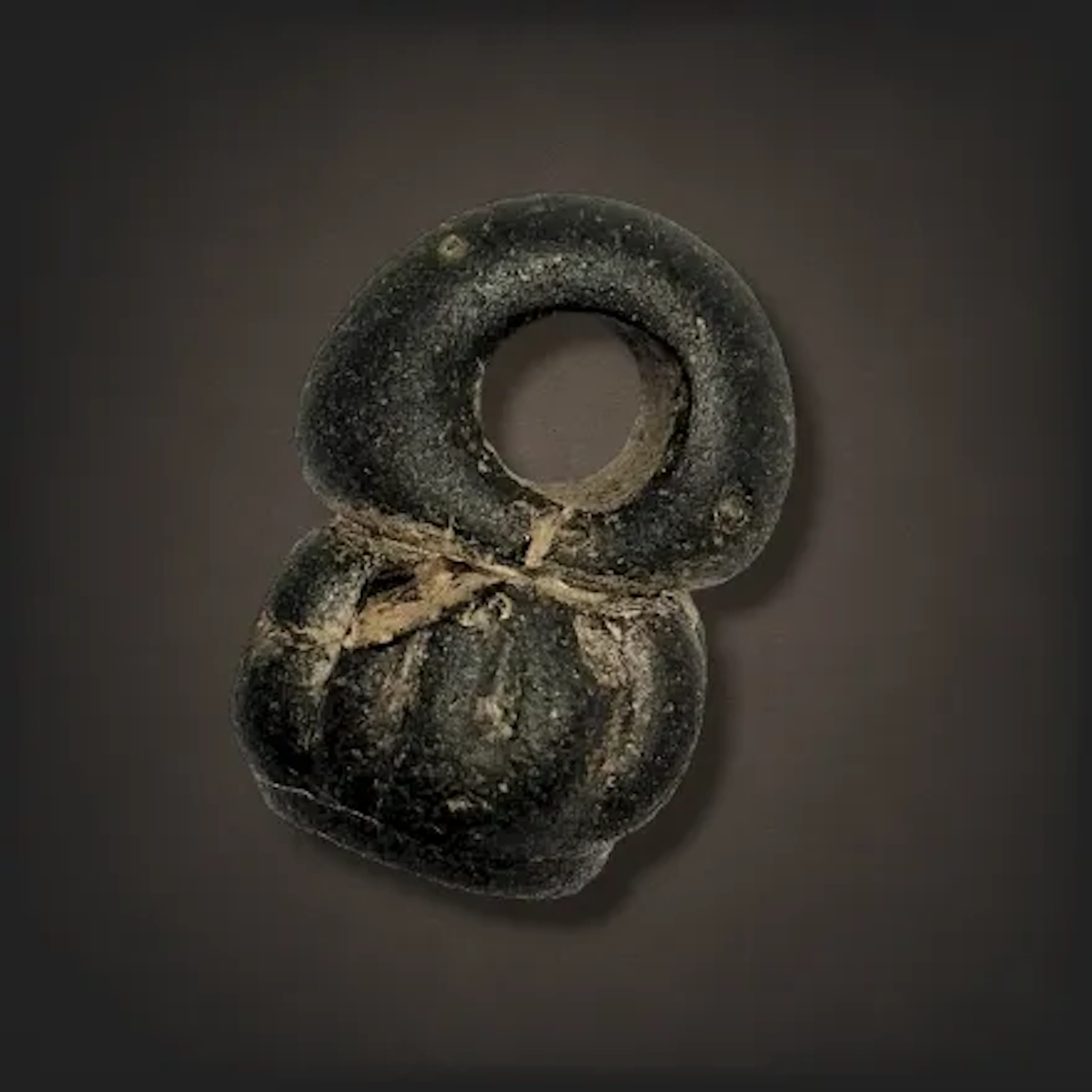 3rd – 4th Century Roman Glass Pendant Shaped Like a Jar