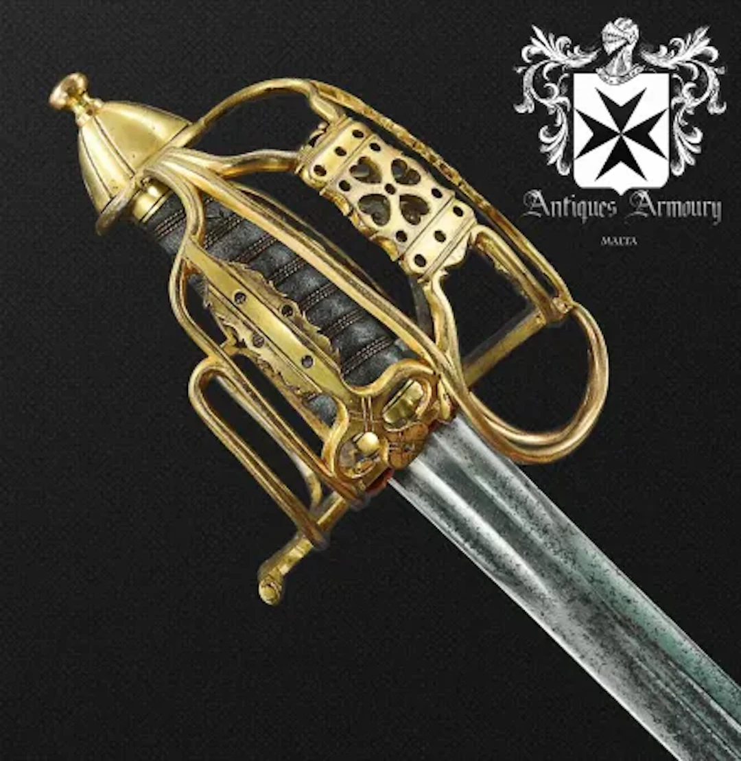 Scottish Infantry Officer’s Brass Basket Hilt Sword