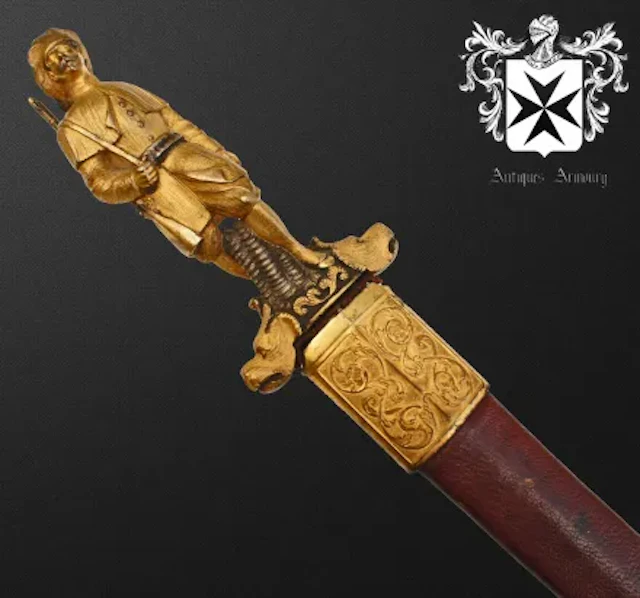 19th Century Toledo Romantic dagger circa 1860