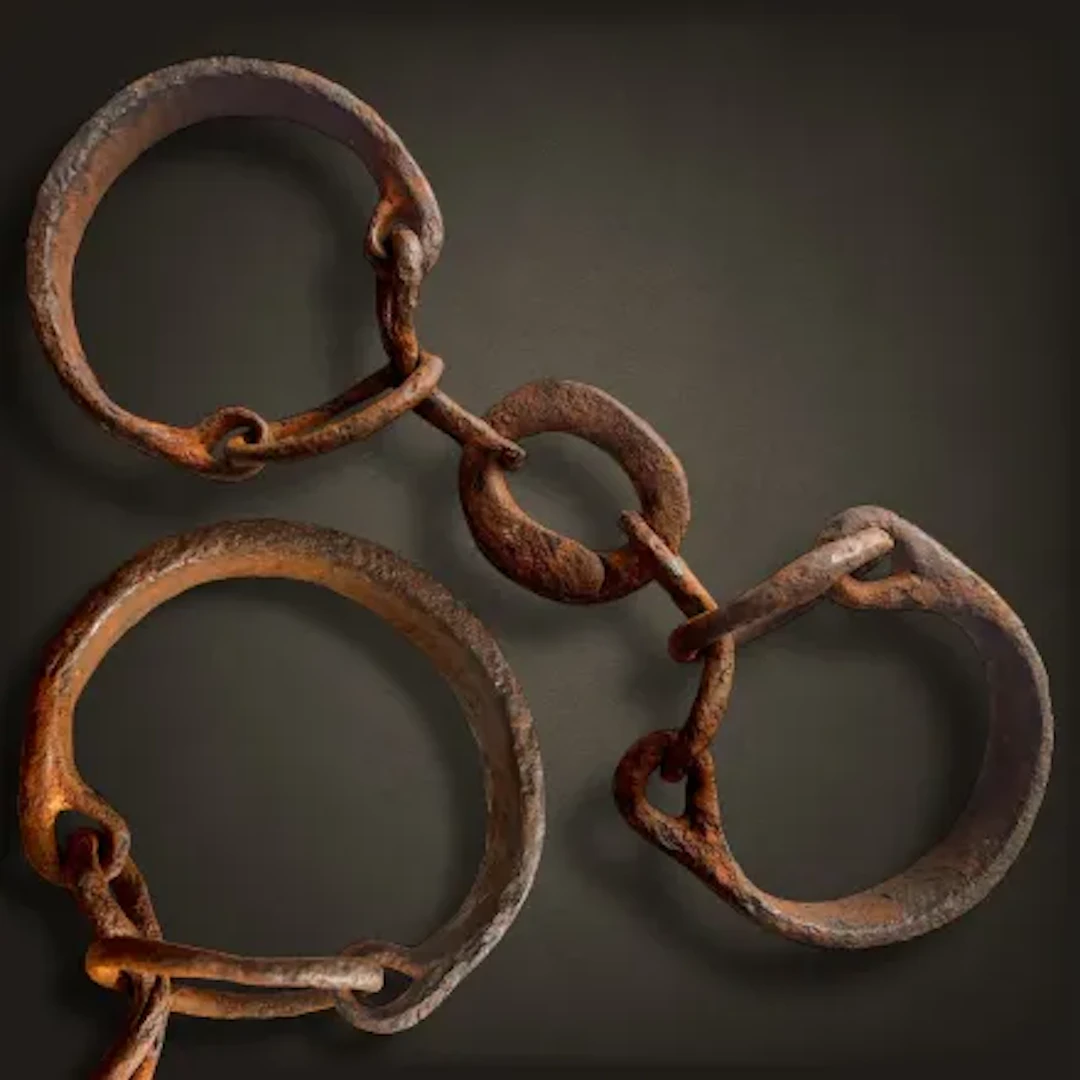 Colonial Slavery Iron Foot Shackles 17th or 18th Century