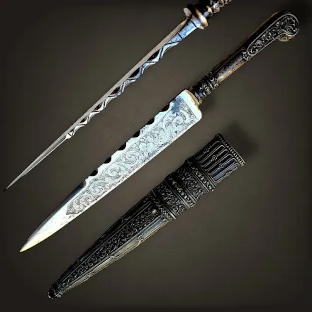 19th Century French Silver Dagger