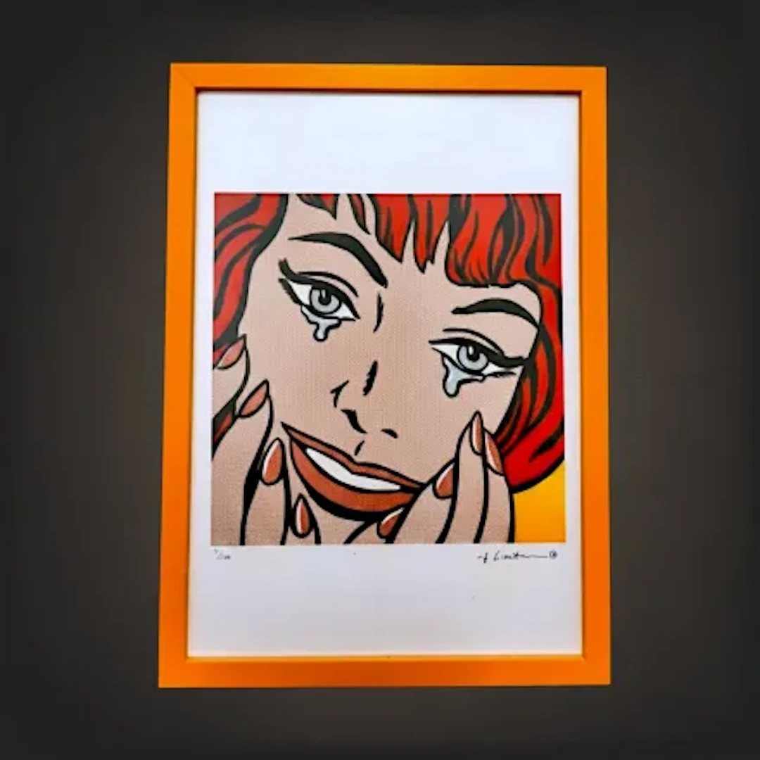 Roy Lichtenstein Framed Lithograph “Happy Tears”