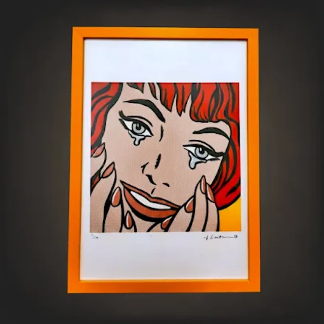 Roy Lichtenstein Framed Lithograph “Happy Tears”