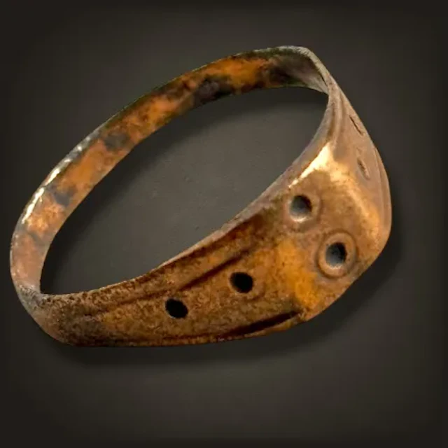Medieval Bronze Ring And Crusades
