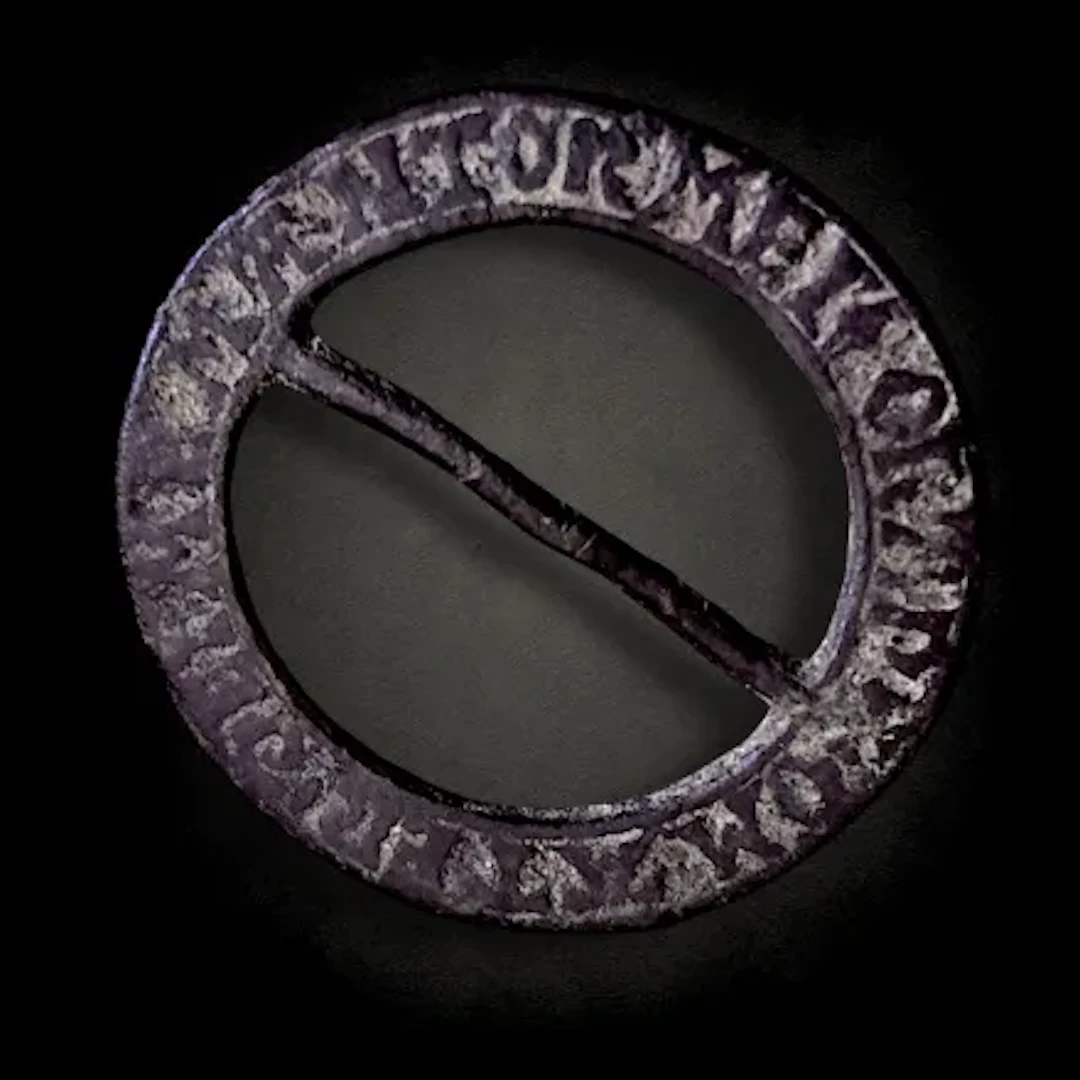 Medieval Bronze Ring Brooch