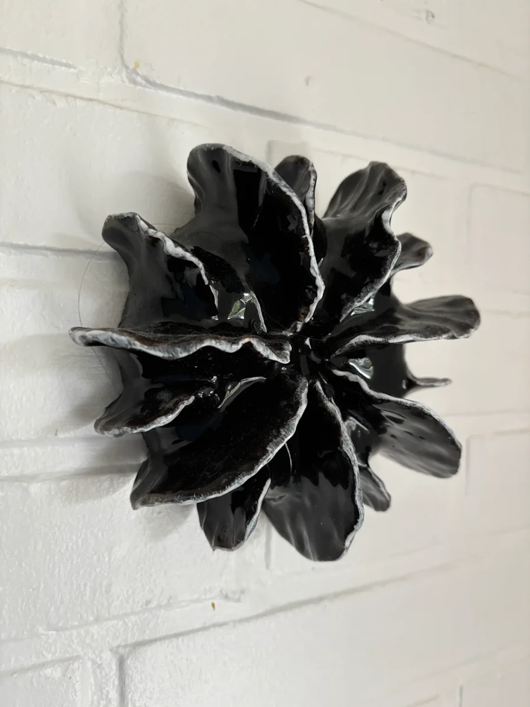 Wall sculpture "Wallflower Black"
