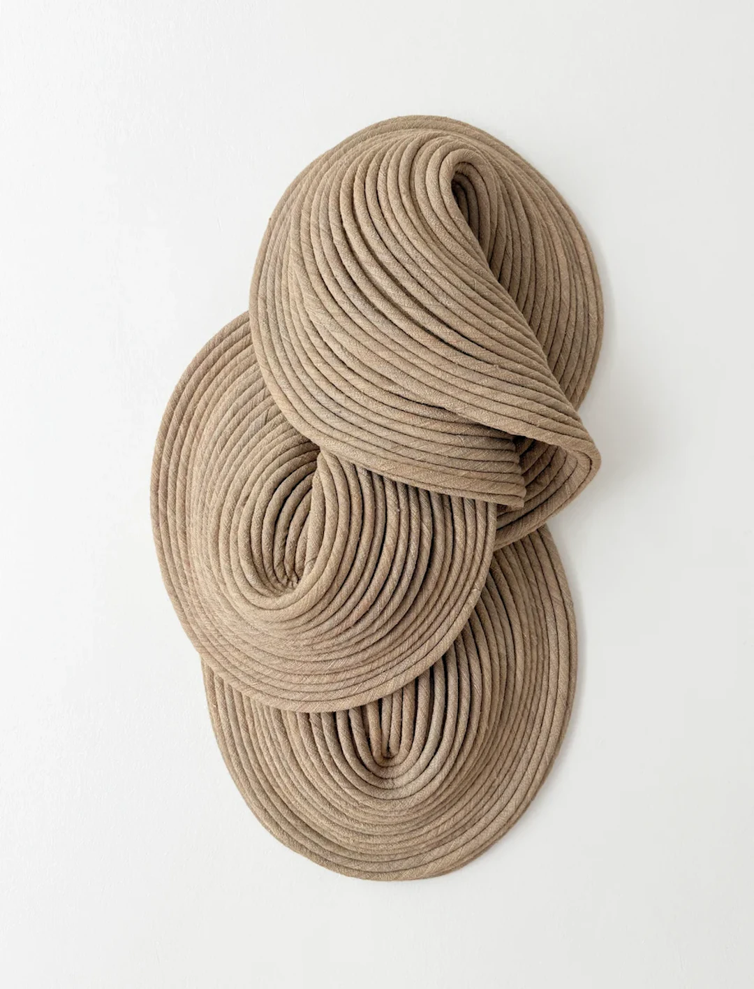 Wall sculpture, Fallow II, handmade in silk