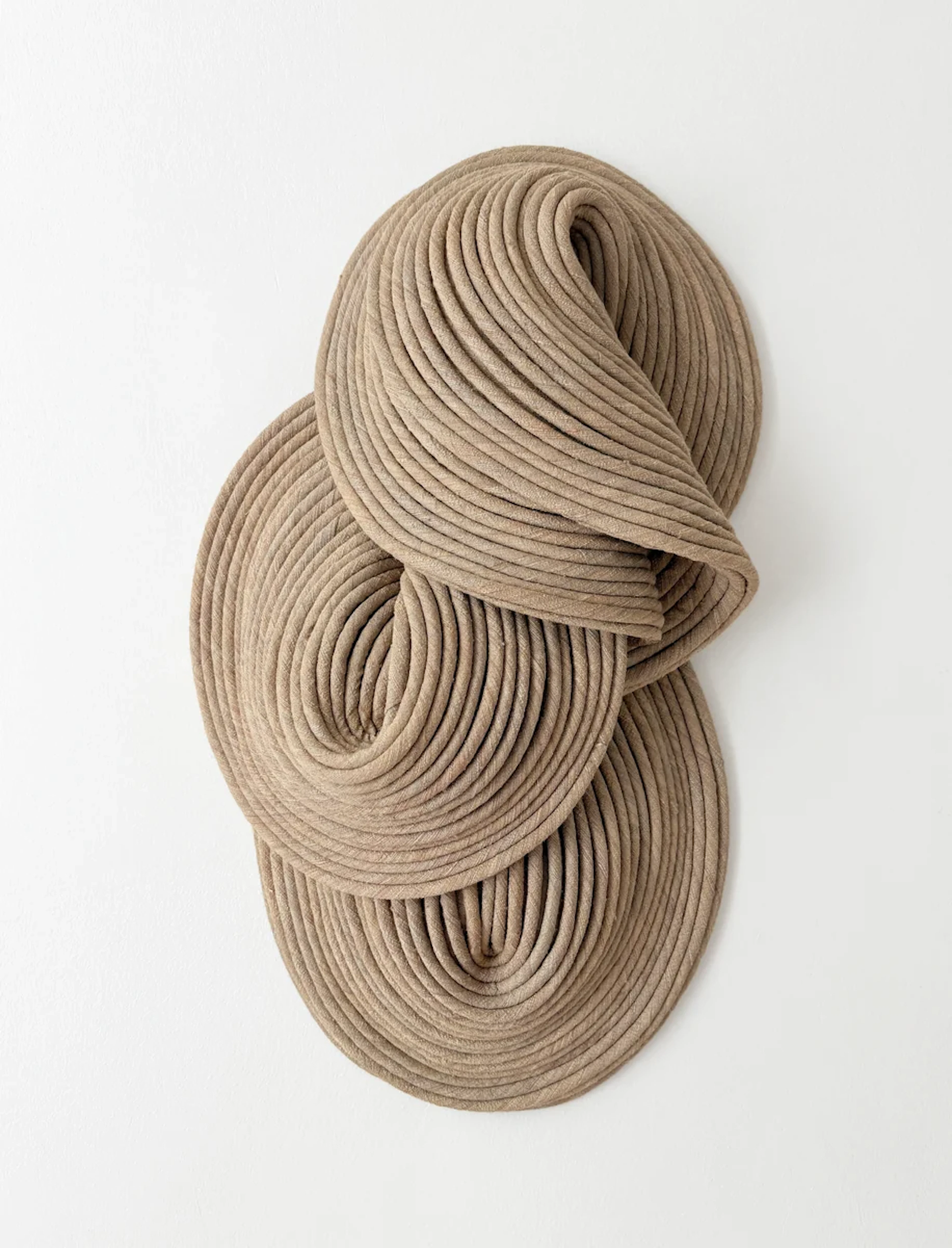 Wall sculpture, Fallow II, handmade in silk