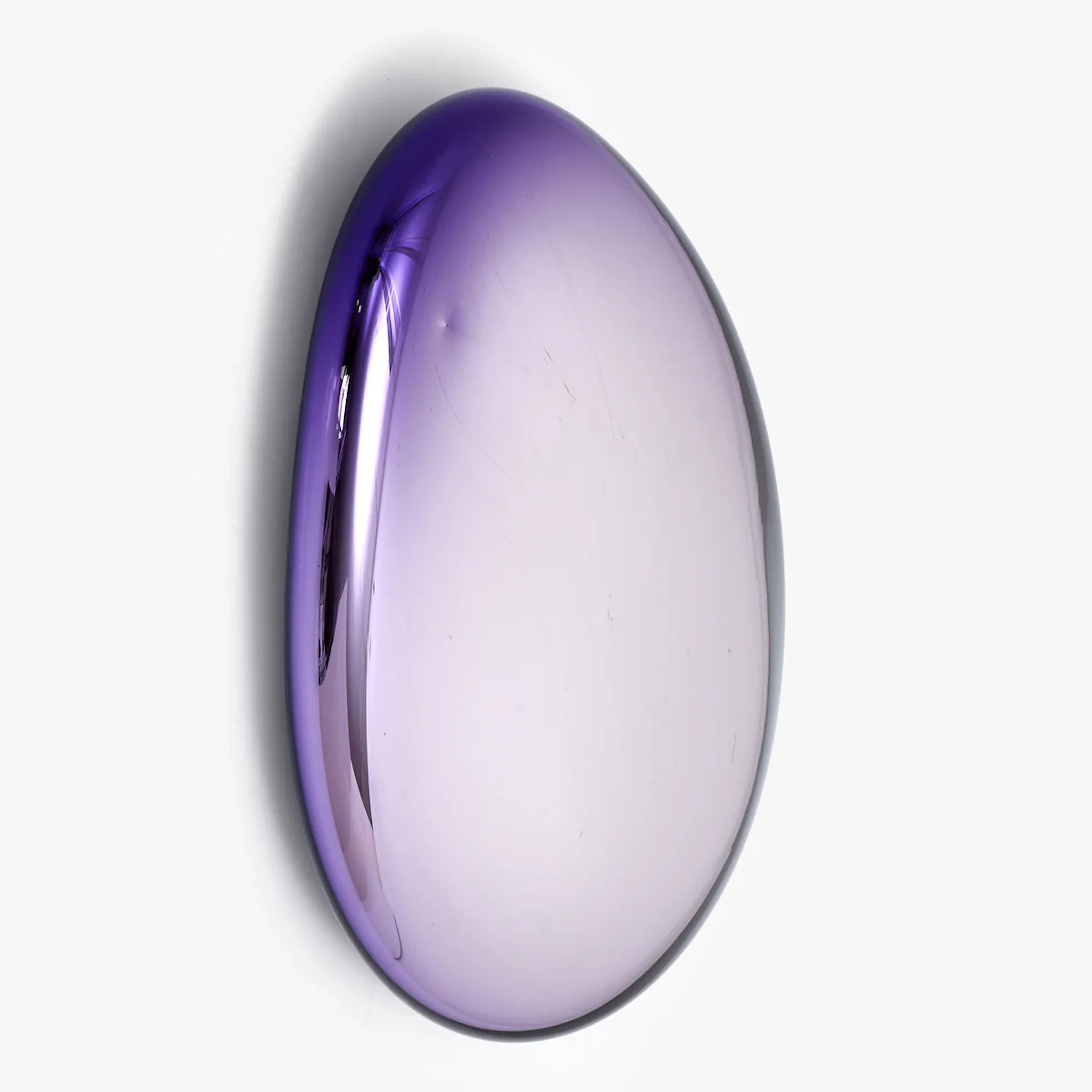 Glass wall sculpture, Purple Portal, handmade