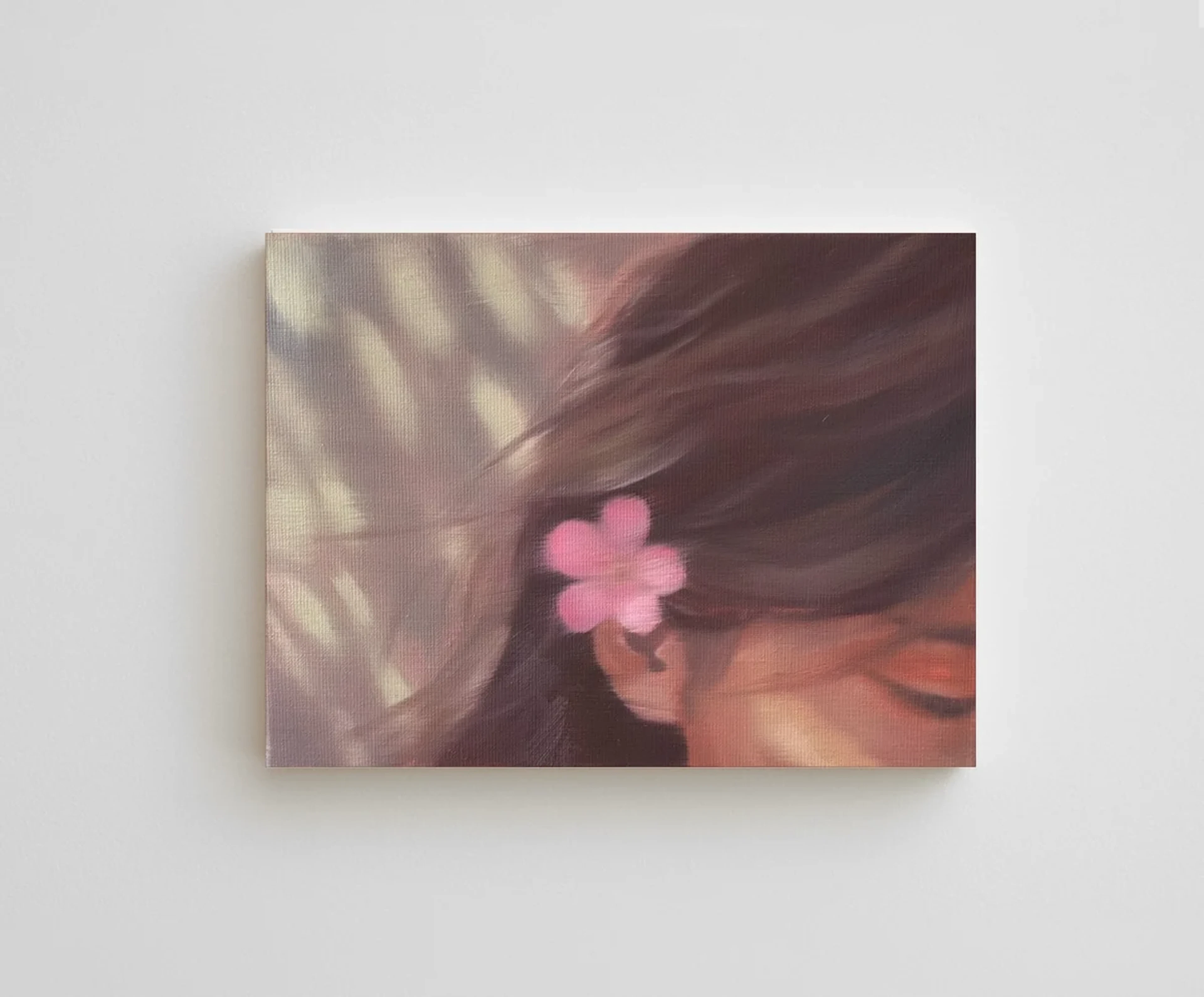 Painting, "Behind her ear", original on canvas