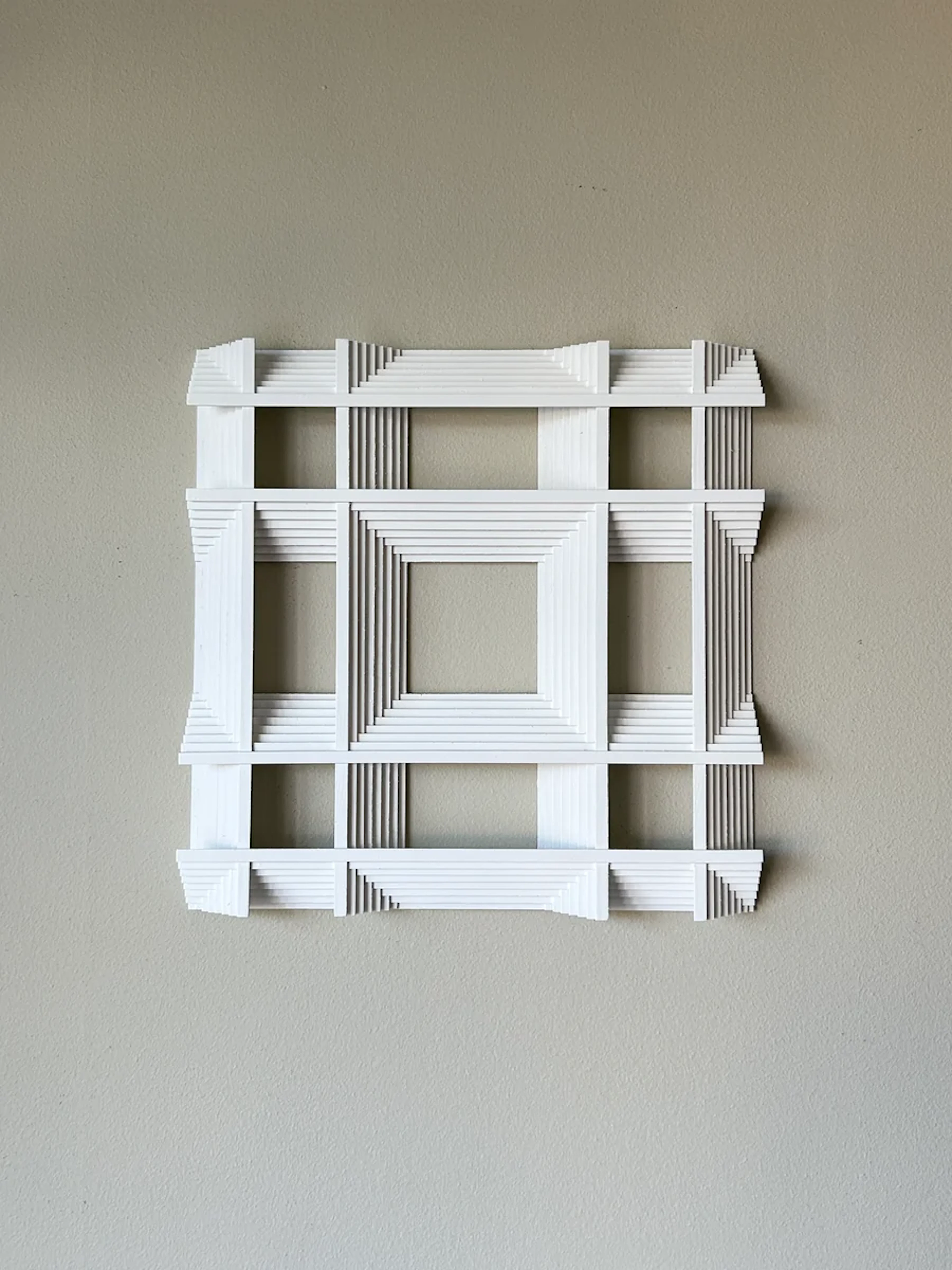 Wall sculpture in wood, White 33