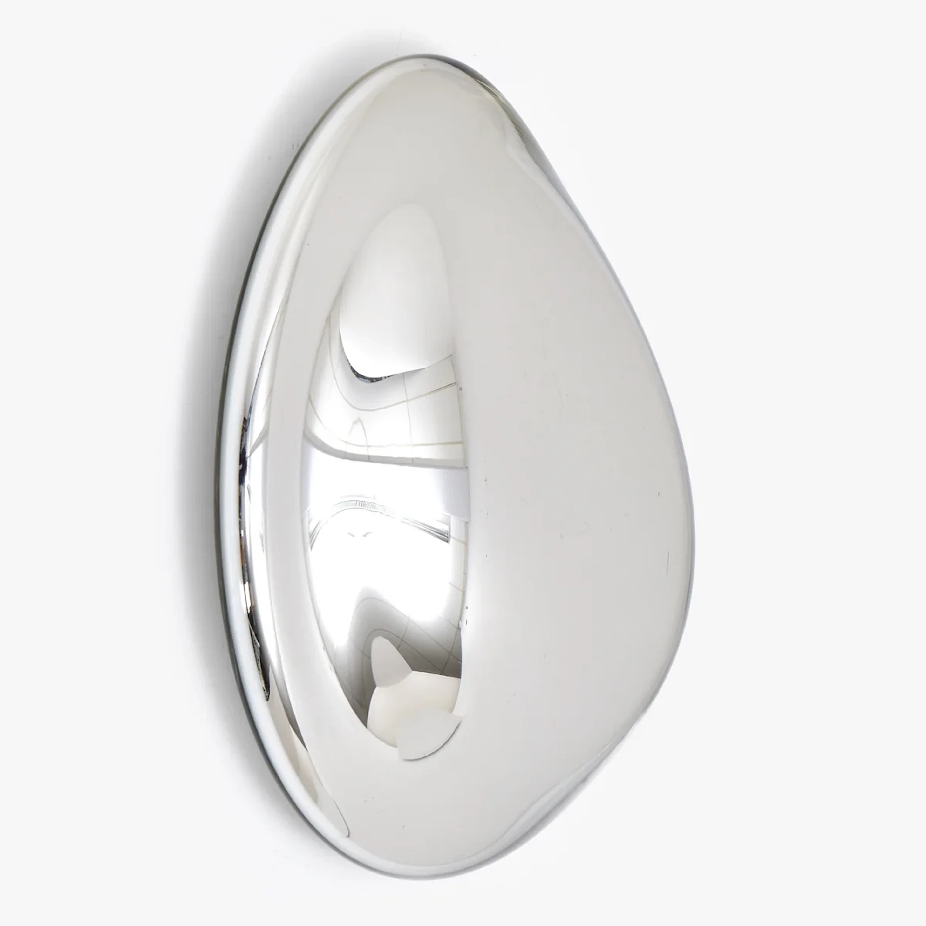 Glass wall sculpture, Dropping Bubble Silver, handmade