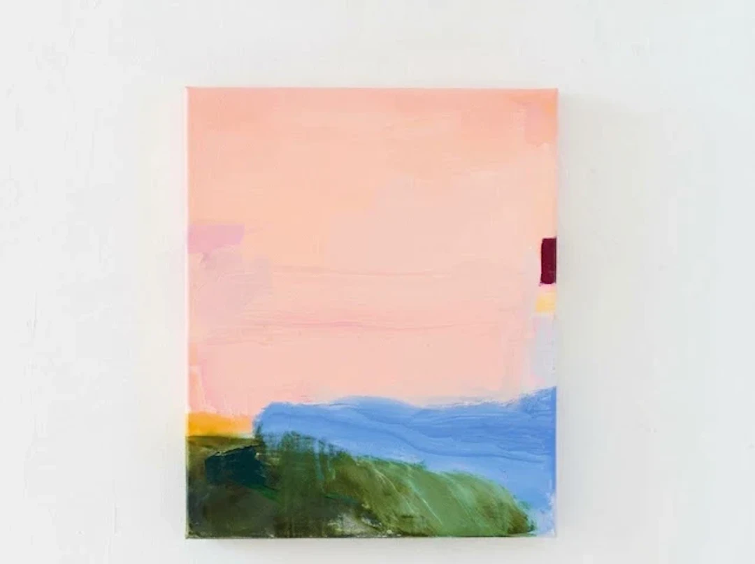 Painting, Pink sunset