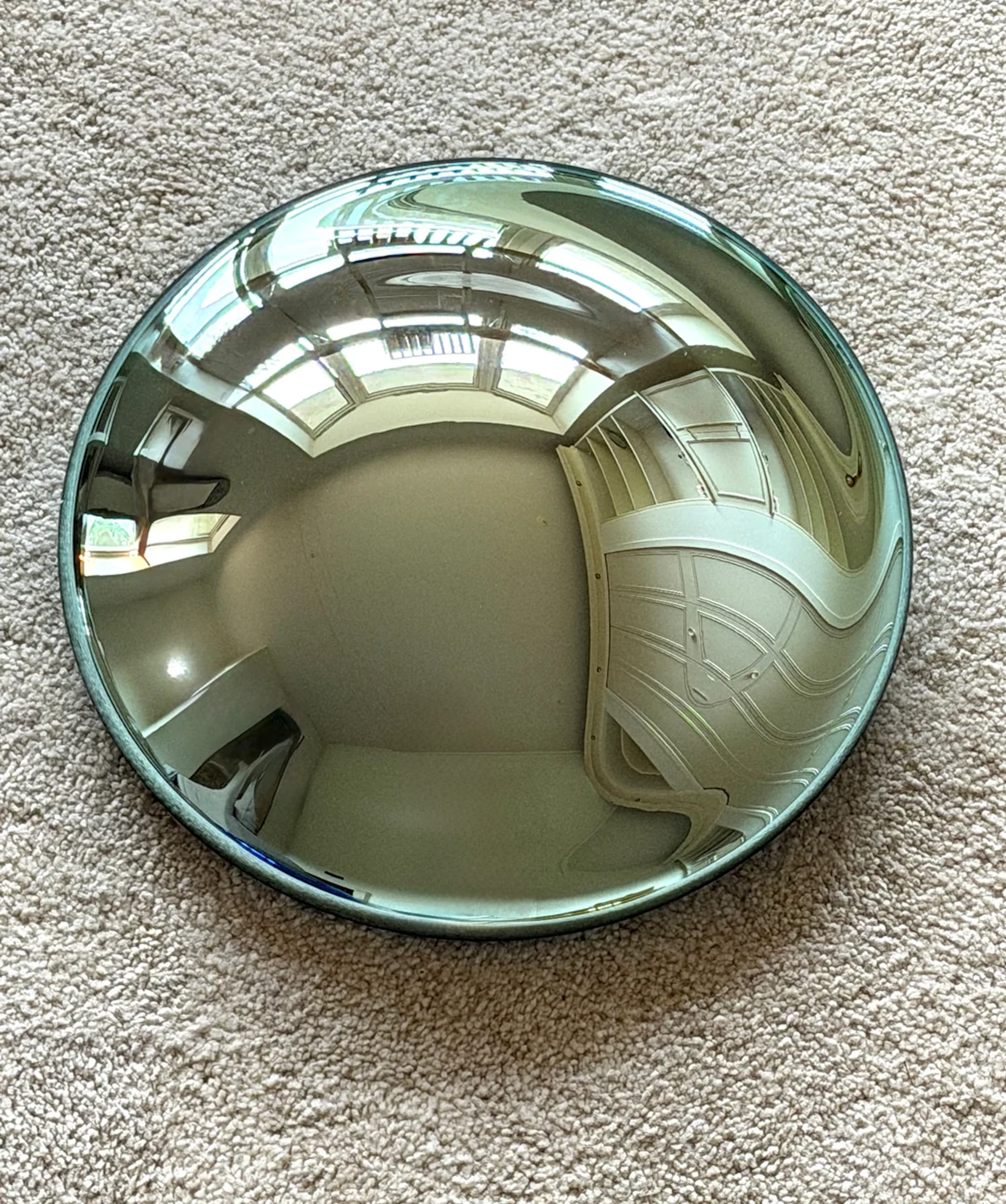 Glass sculpture, Big Round Green, wall sculpture, handmade