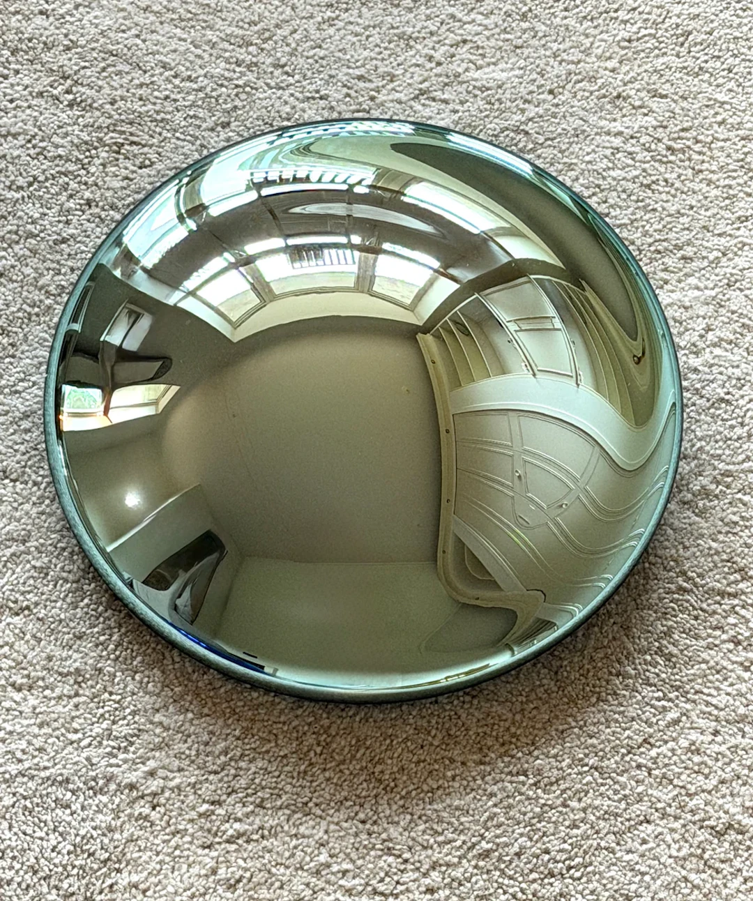 Glass sculpture, Big Round Green, wall sculpture, handmade