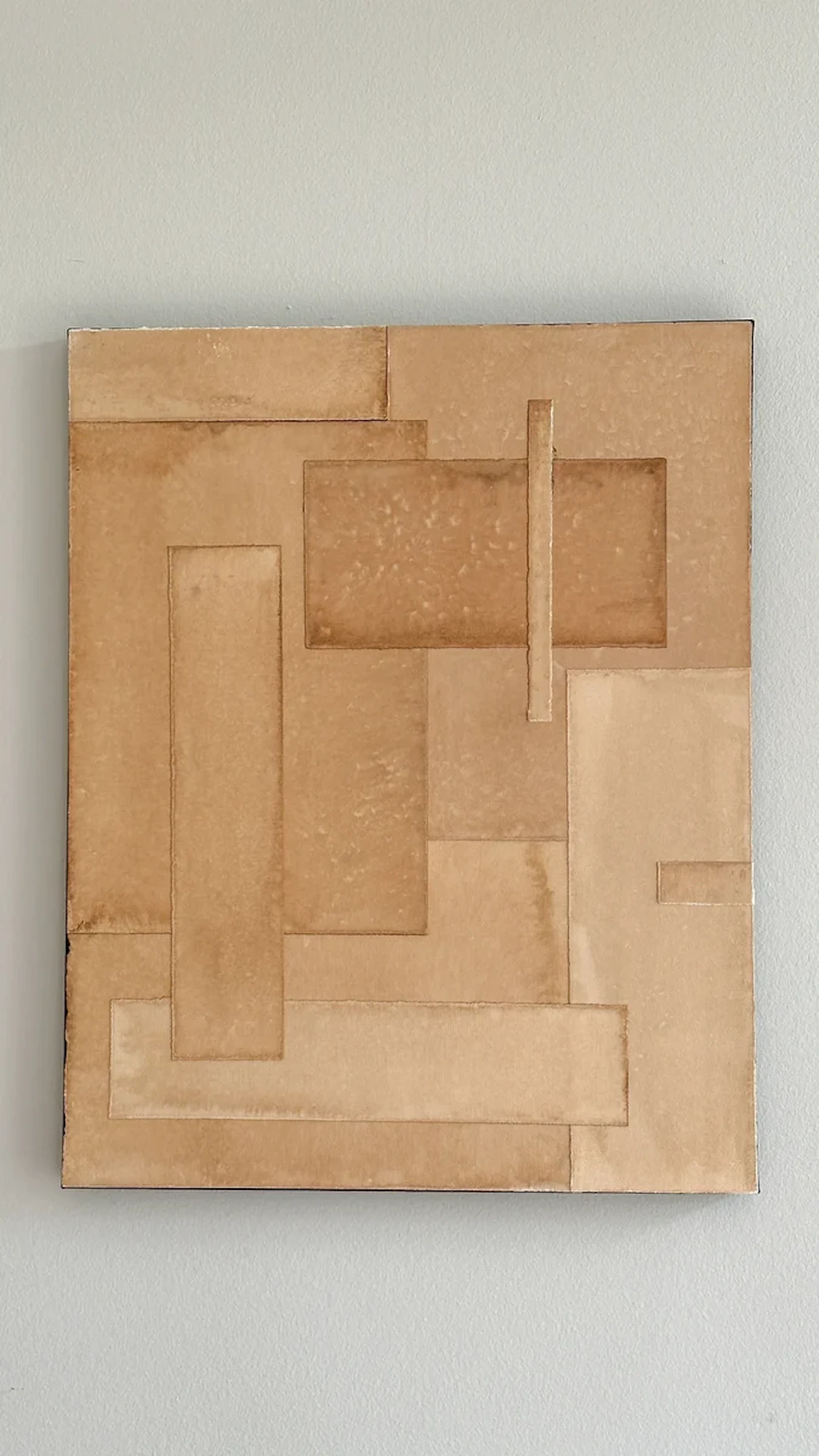 Dimensions I, paper collage on canvas