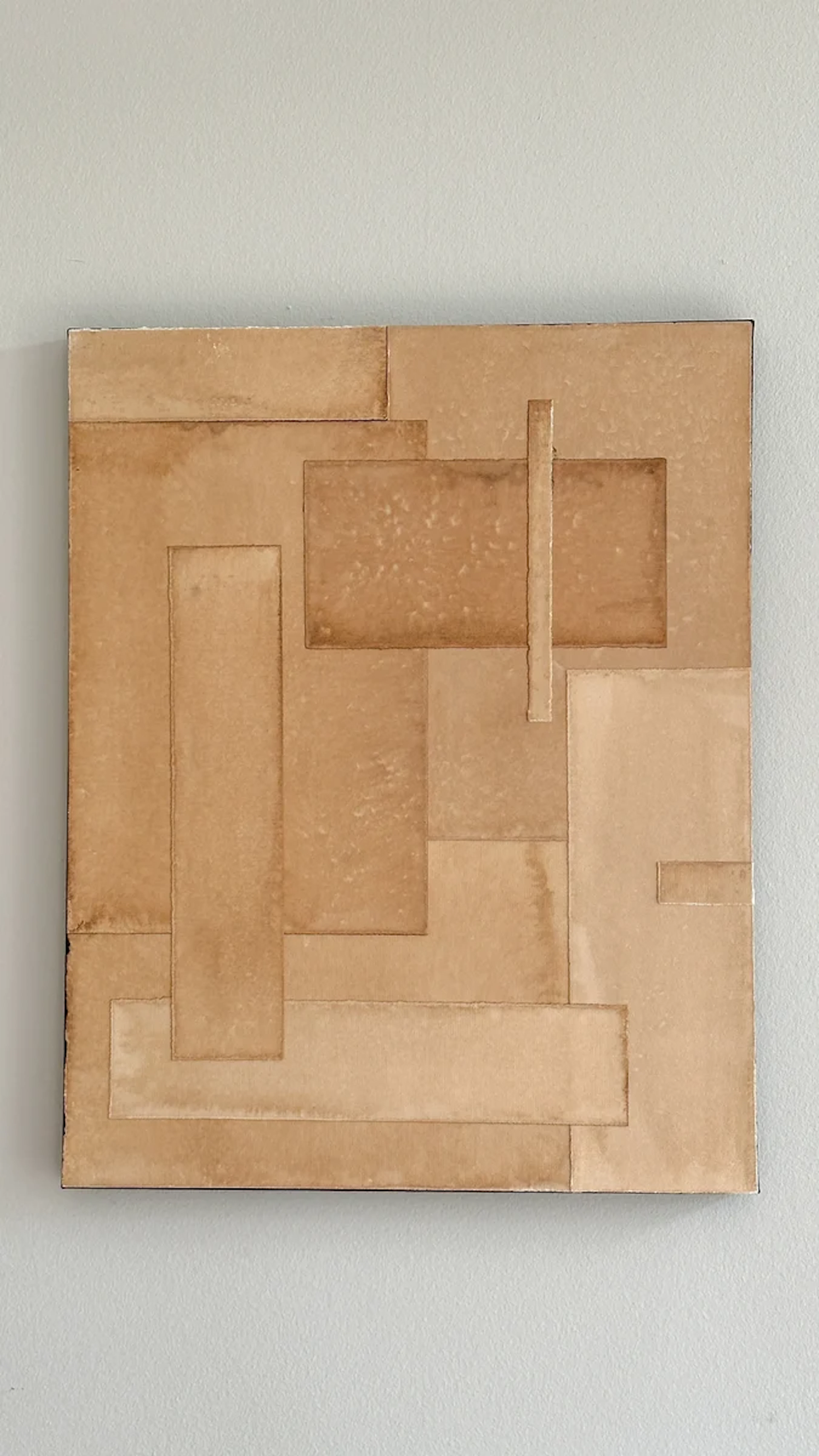 Dimensions I, paper collage on canvas