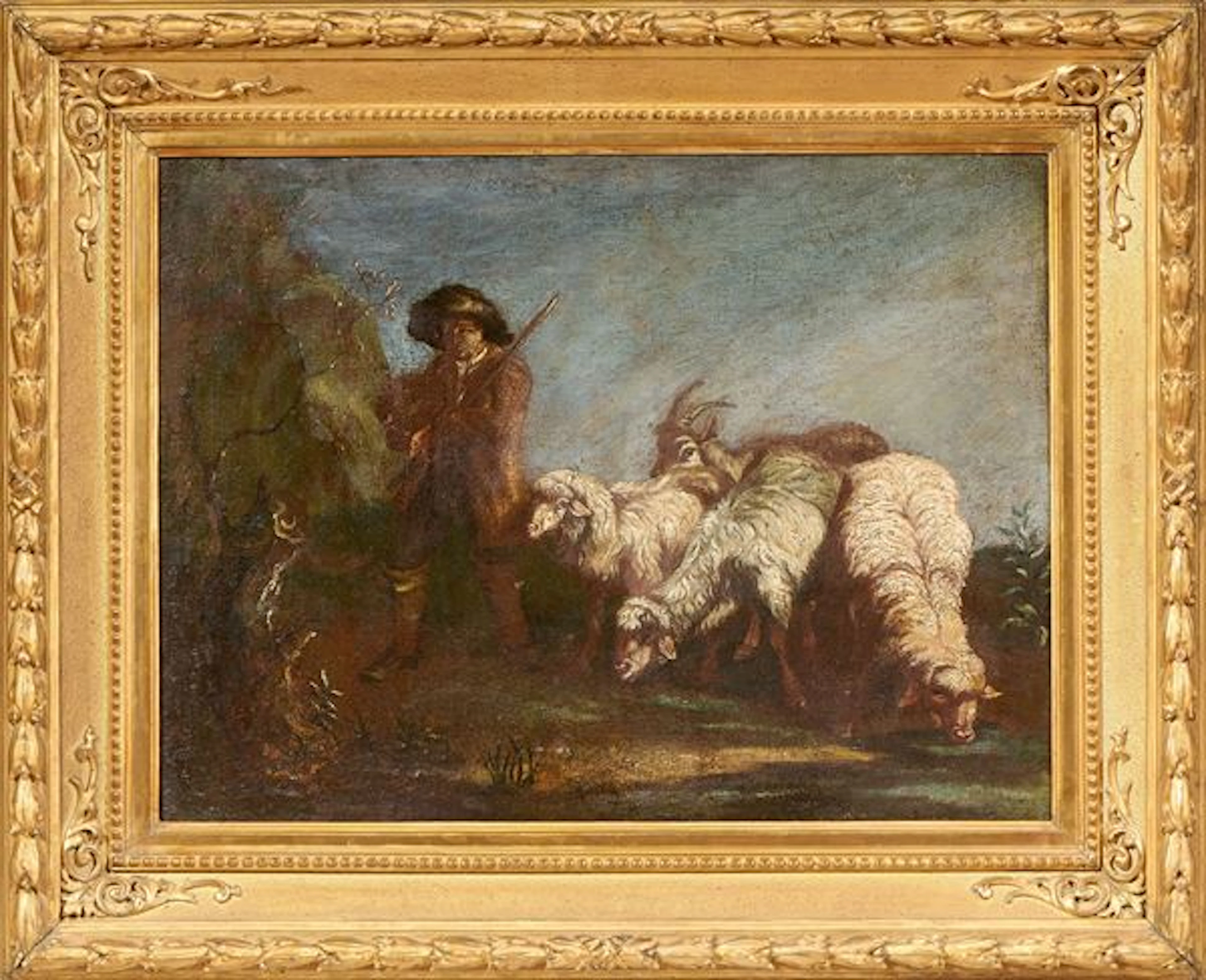 Pastore con armenti Scuola fiamminga del XVIII secolo