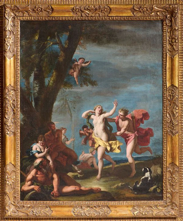 Dafne raggiunta da Apollo Sebastiano Ricci (attr. a) (Belluno, 1659