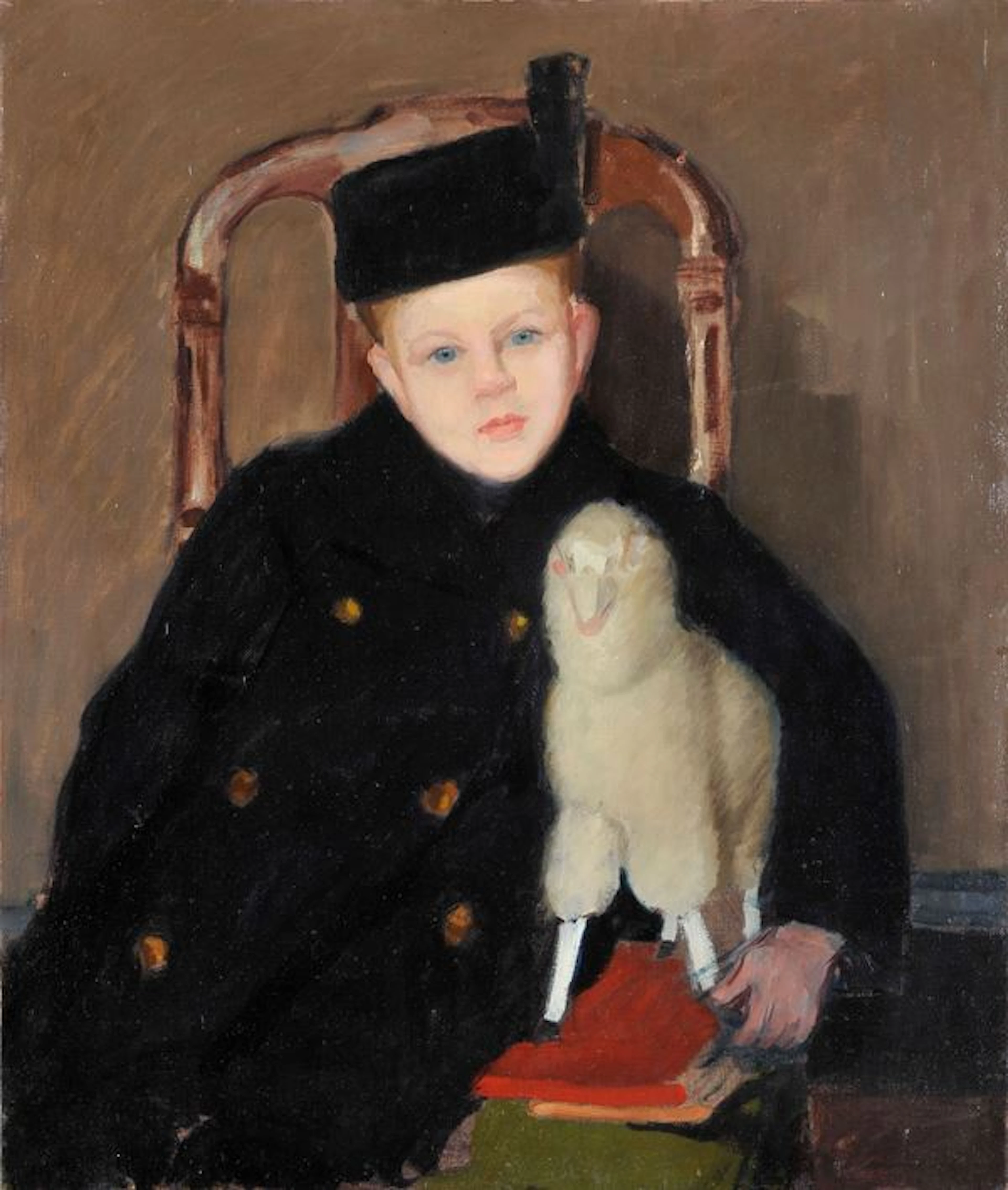 Ritratto di Fulvio de' Bacci con il cappotto blu, (1909) Oscar Ghiglia