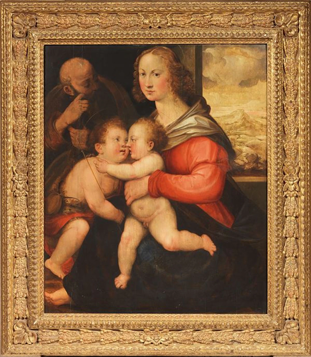 Sacra Famiglia con San Giovannino Scuola toscana inizio XVI secolo