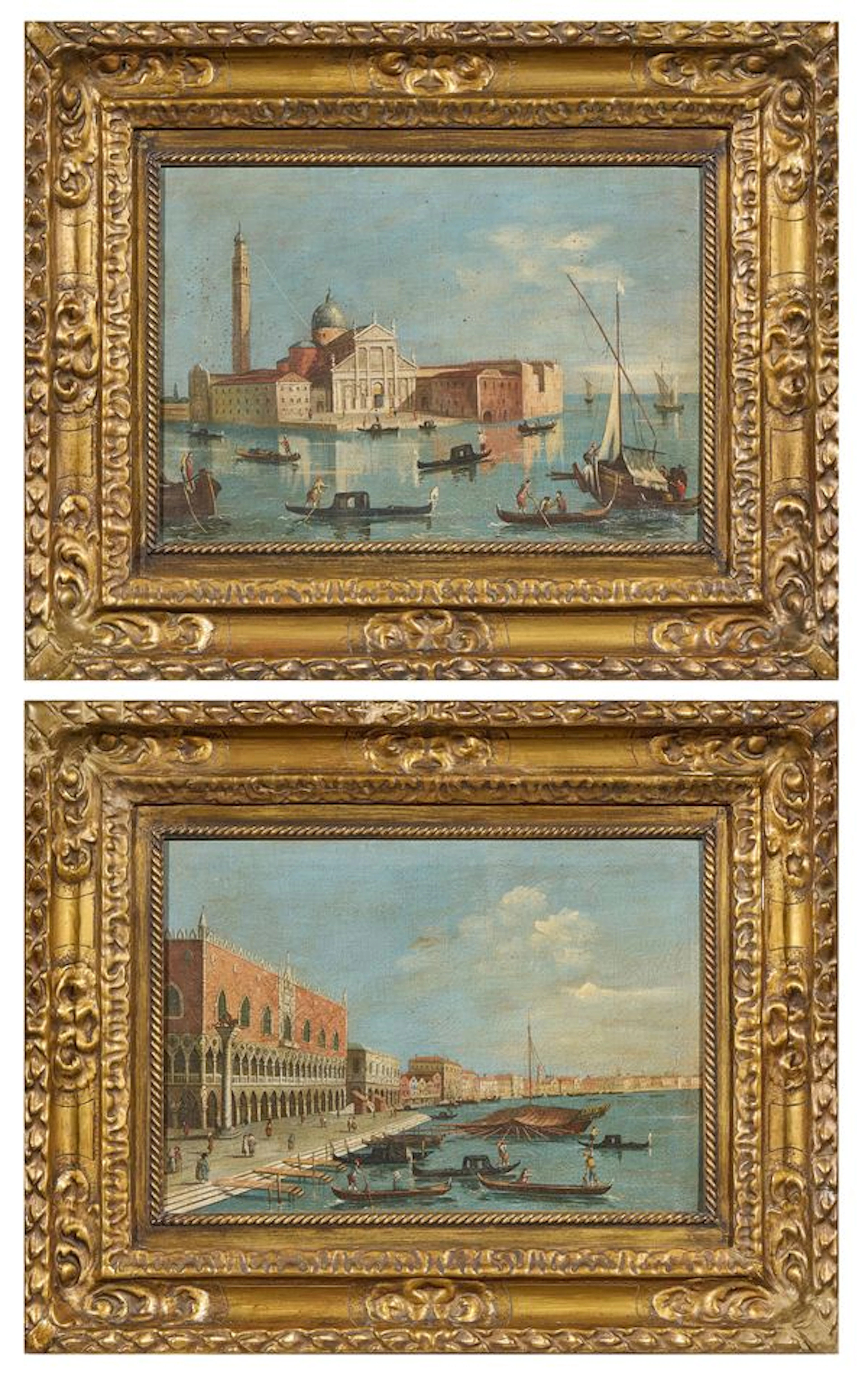 «L'Isola di San Giorgio» e «Il bacino di San Marco con Palazzo Ducale»