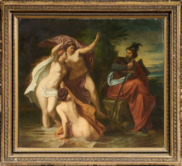 Sigfrido e le tre figlie di Reno Johann Baptist Berdellé (1813 - Monaco, 1876)