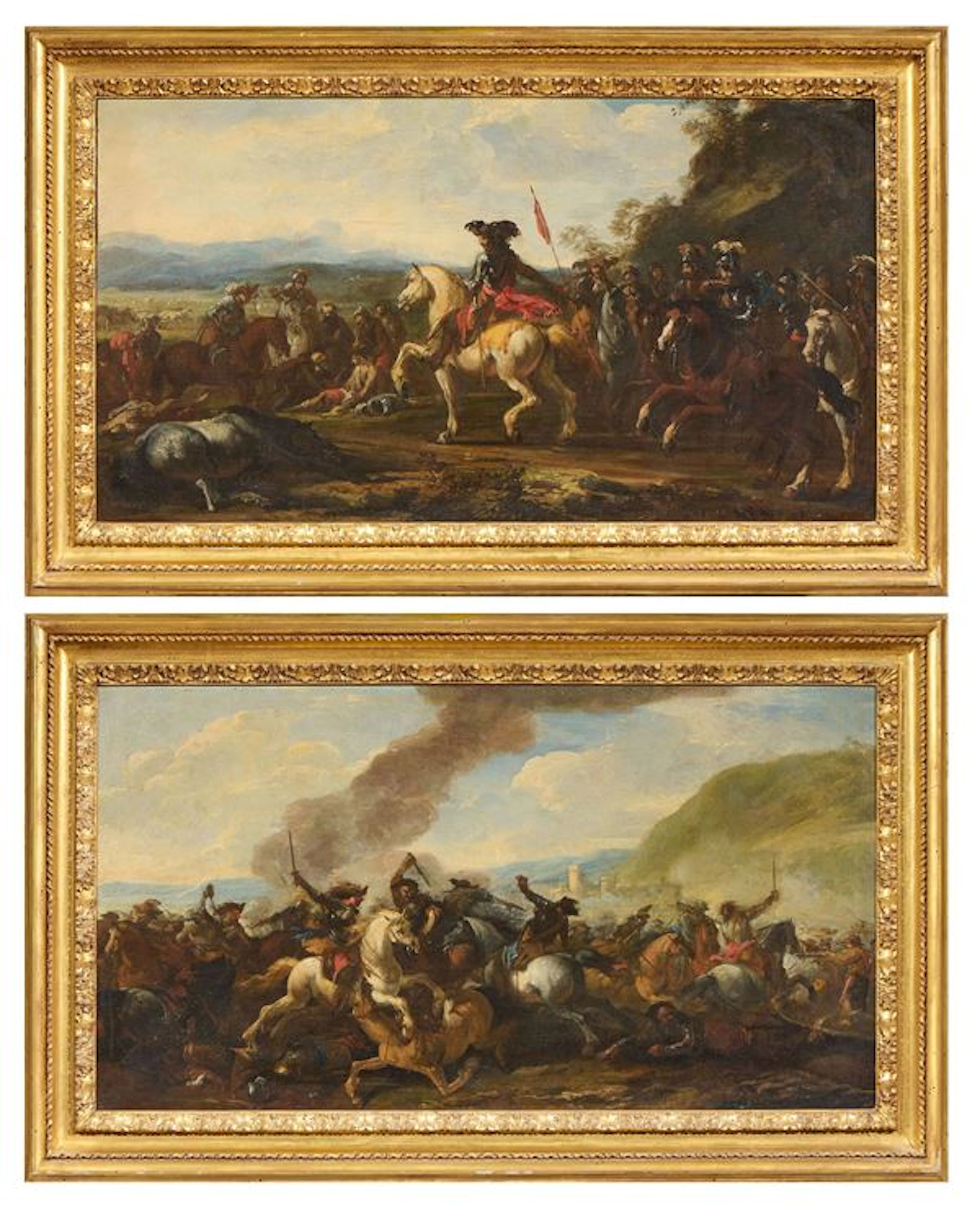 «Battaglia di cavalieri» e «Arrivo del condottiero sul campo di battaglia»