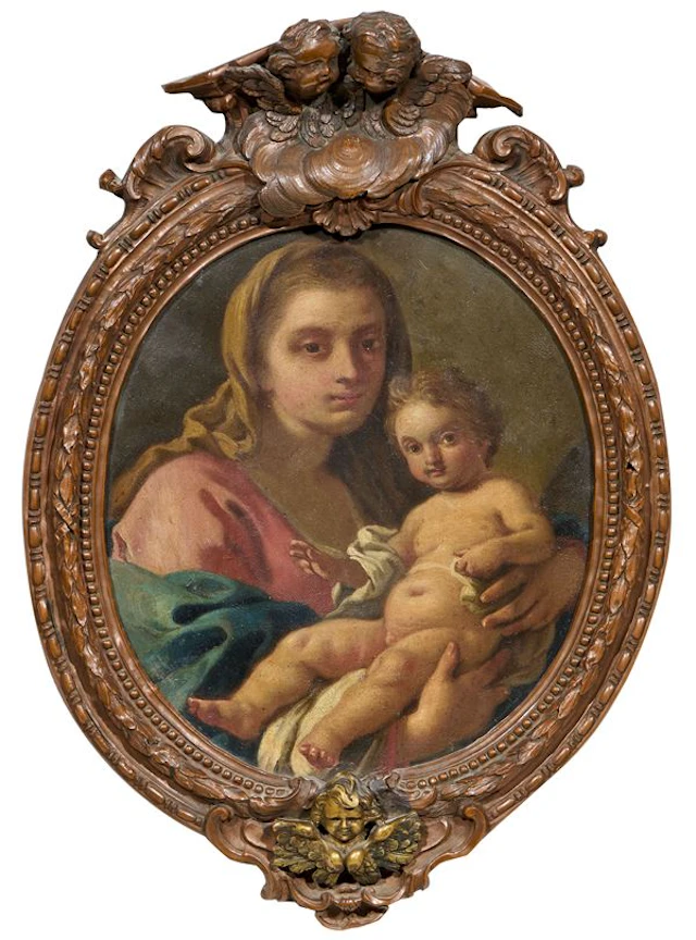 Madonna col Bambino Scuola napoletana del XVIII secolo