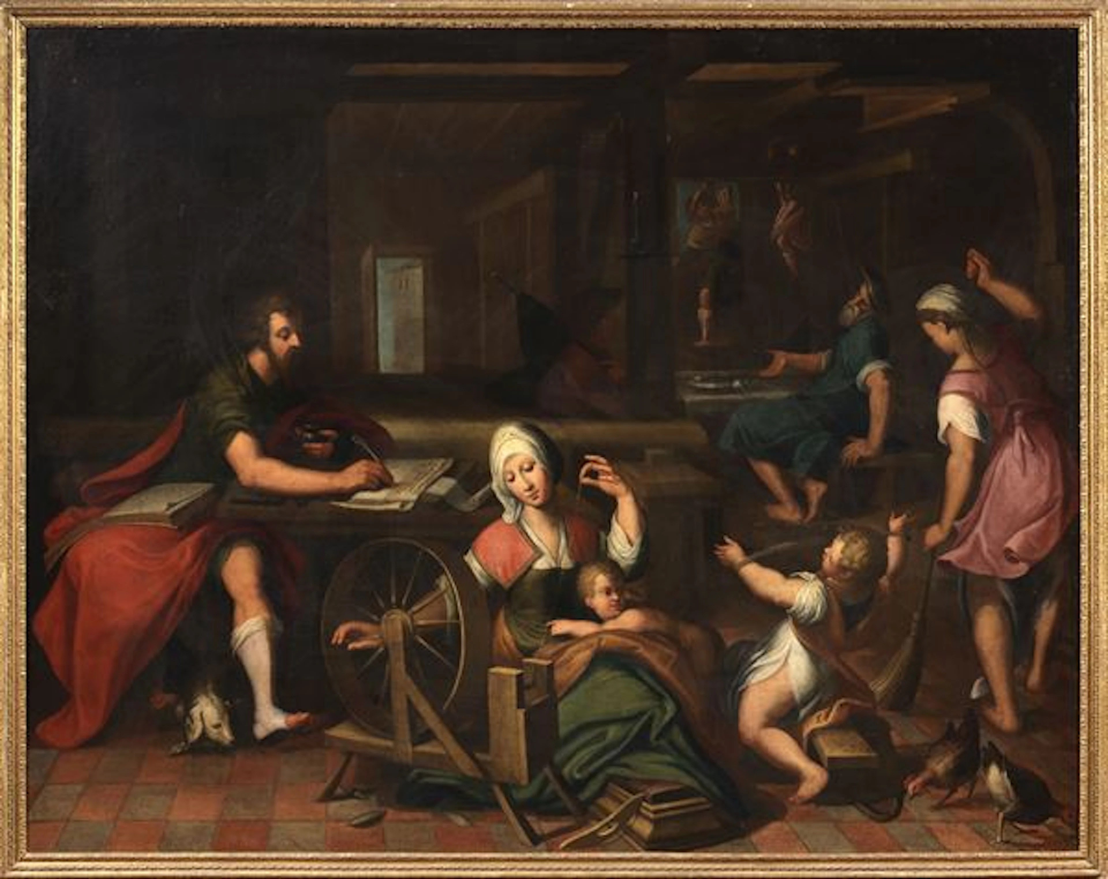 L'infanzia di Cristo Scuola fiamminga del XVII secolo